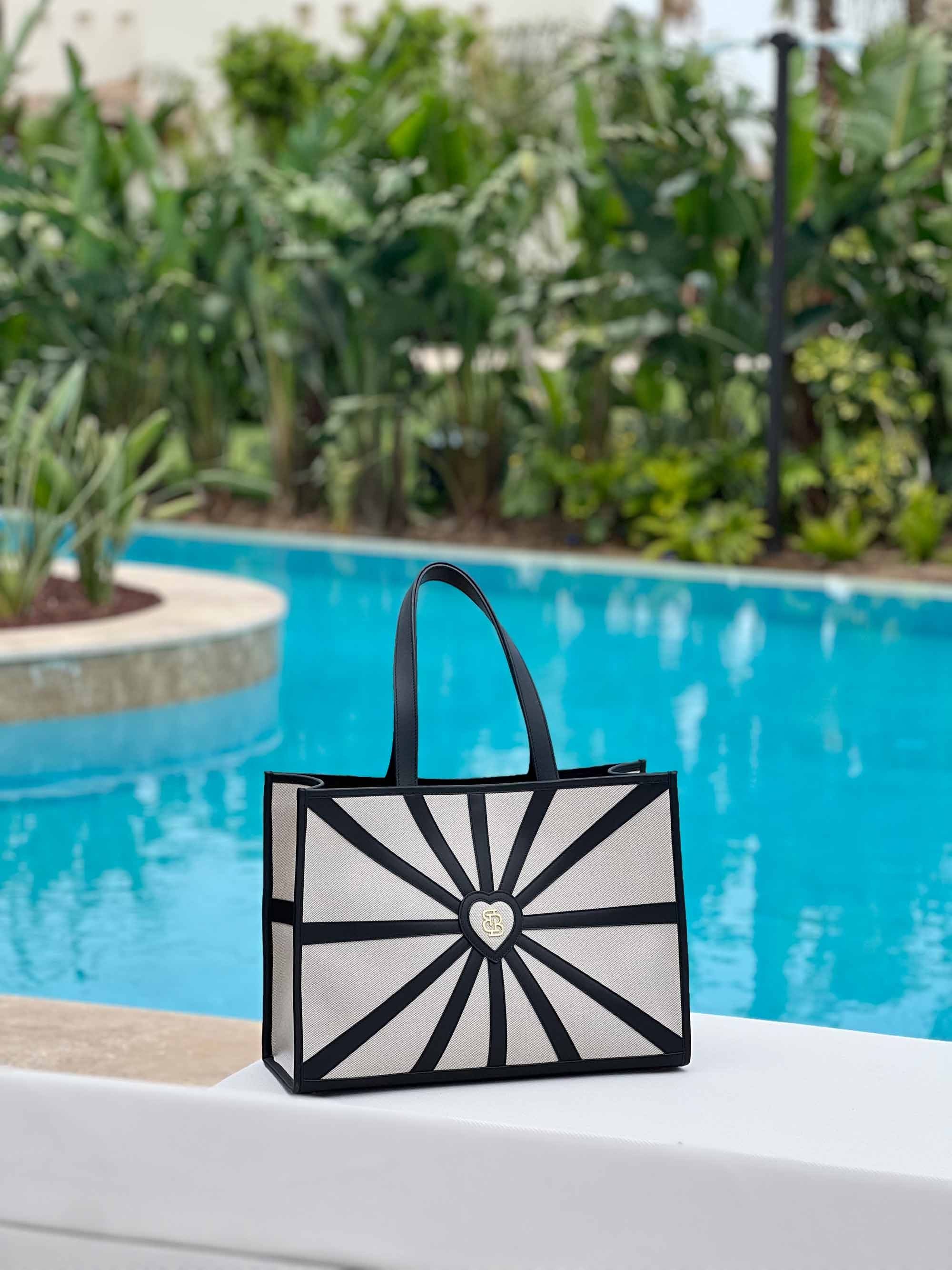Sun Goddess Kanvas & Deri Tote Bag