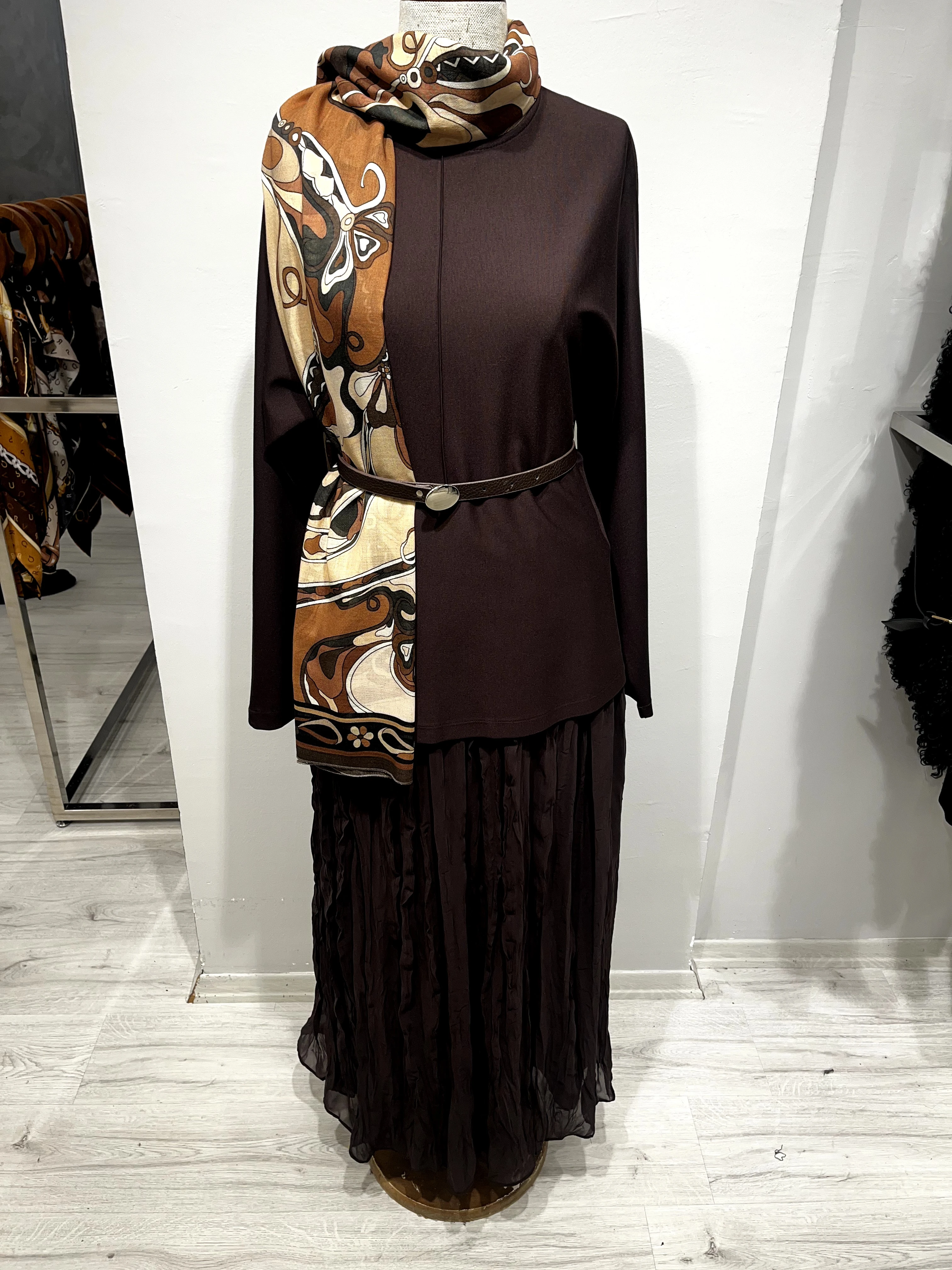 Çelik Örme Garnili Elbise