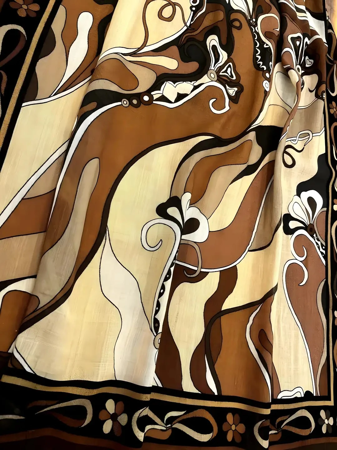 Nava Kahverengi Yün İpek Şal