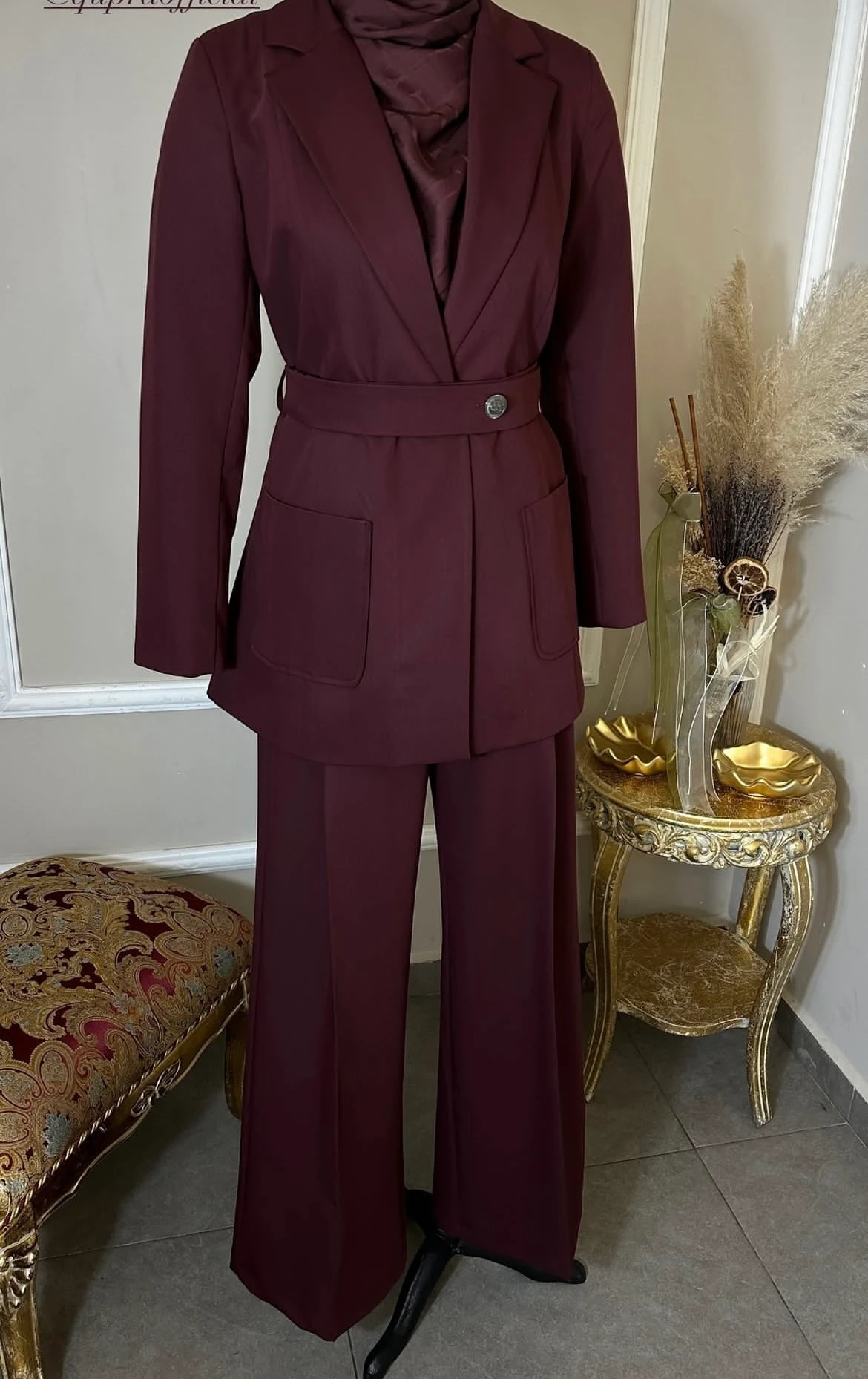 Çift Düğmeli Takım Elbise