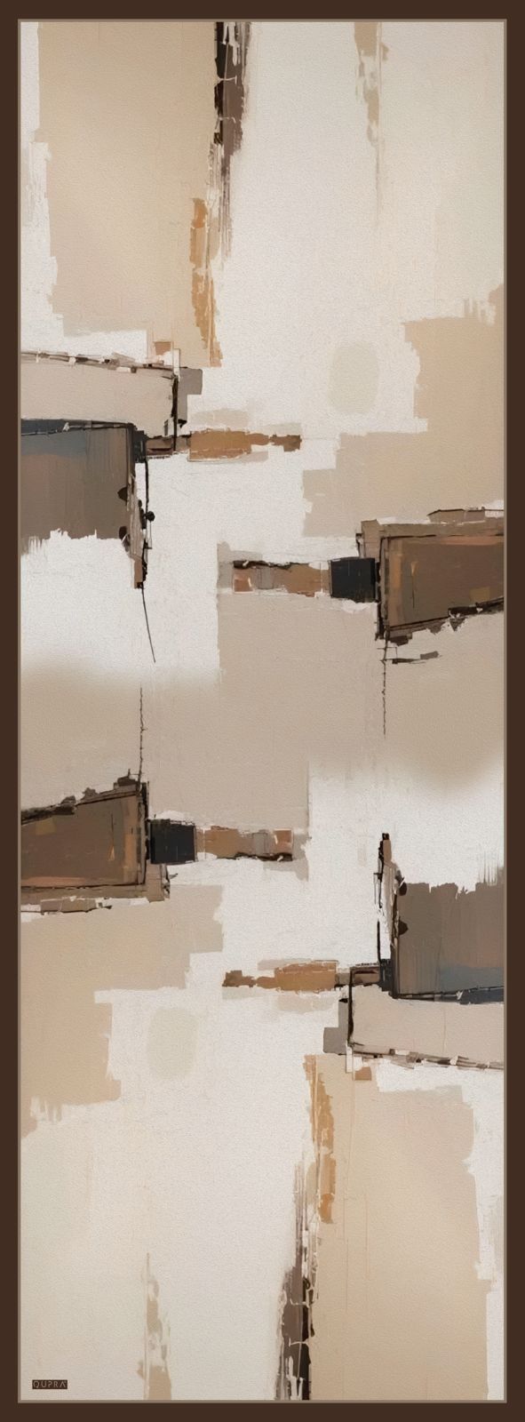 Art Kahverengi Yün İpek Şal