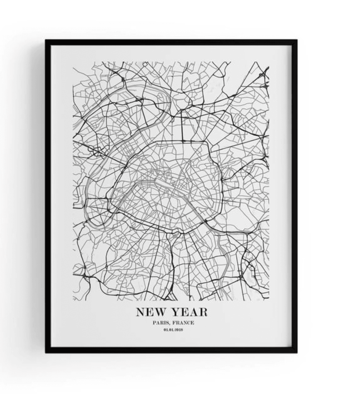 City Map Tablo - Paris