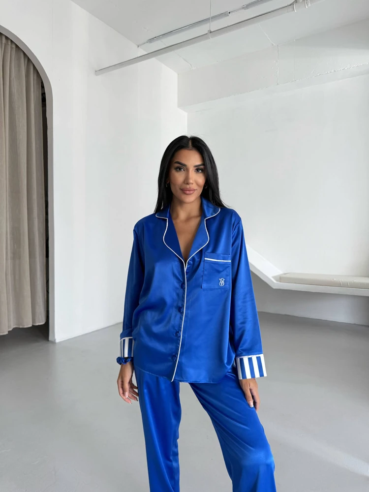 Özel Seri Lacivert Pijama Takımı