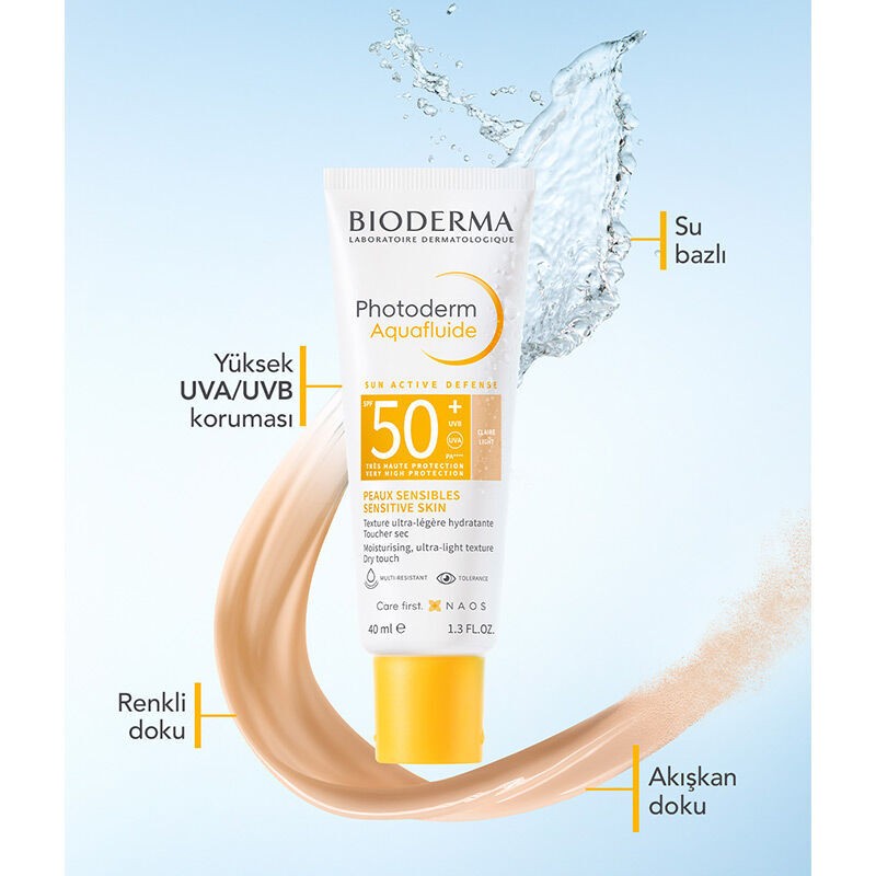 Bioderma Photoderm SPF 50+ Aquafluide Renkli Güneş Kremi 40 ml