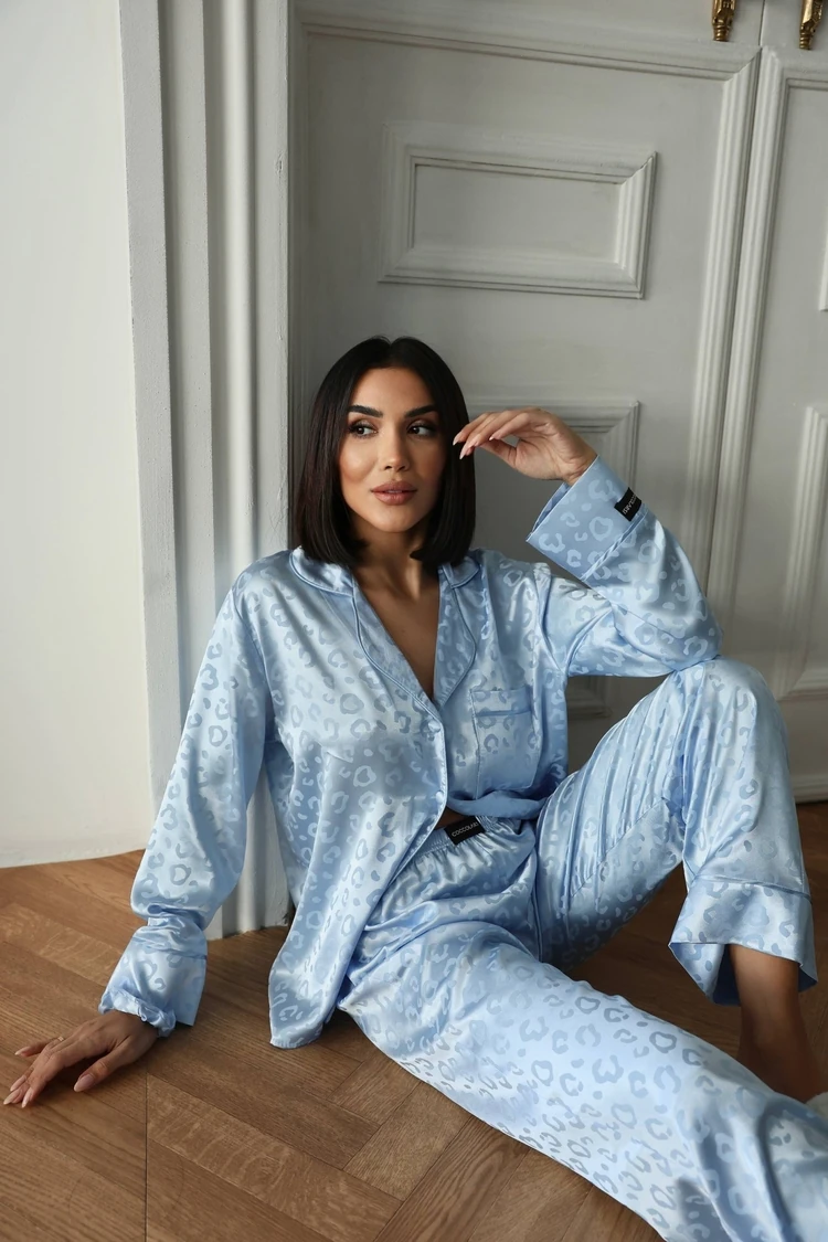 Bebe Mavisi Jakarlı Pijama Takımı