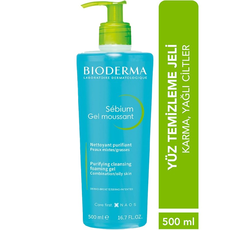 Bioderma Sebium Foaming Gel - Yağlı Ciltler için Temizleyici Jel 500ml