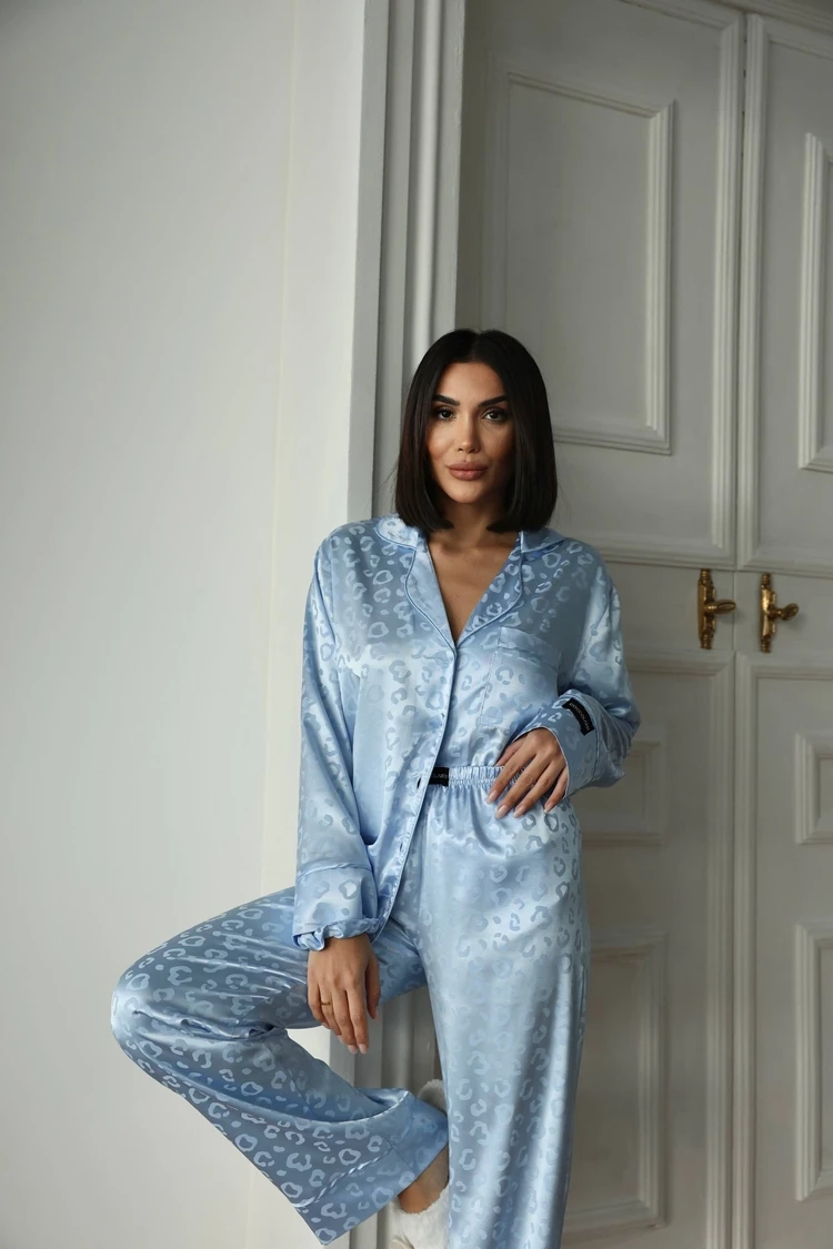 Bebe Mavisi Jakarlı Pijama Takımı