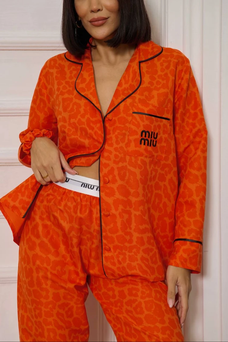 Özel Seri Mi Mi Turuncu Pijama Takımı