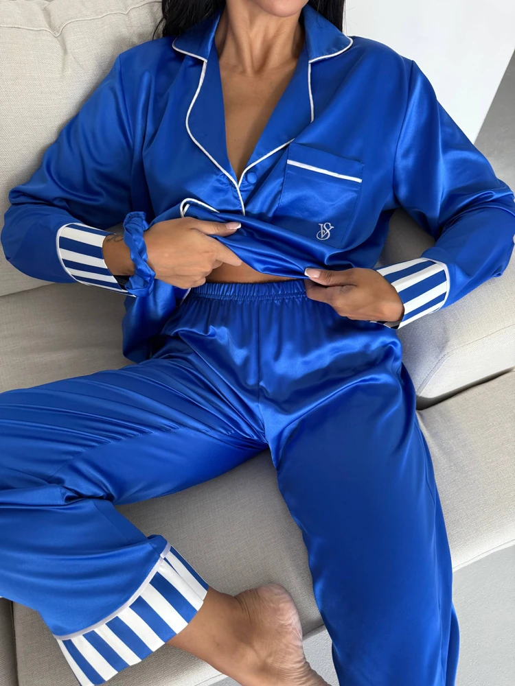 Özel Seri Lacivert Pijama Takımı