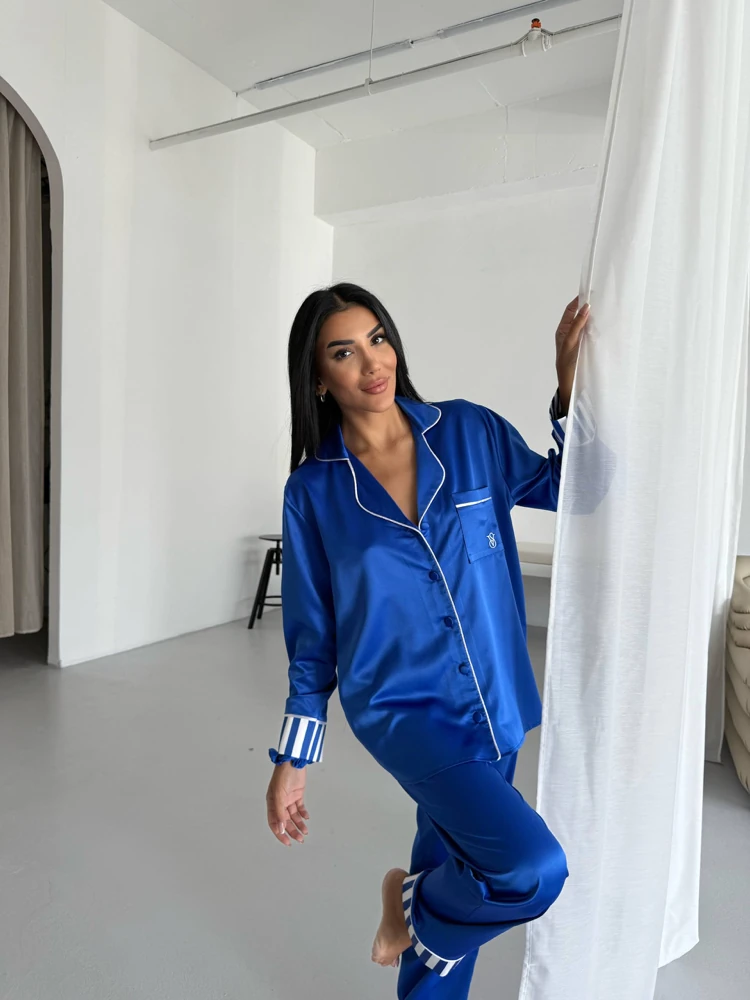 Özel Seri Lacivert Pijama Takımı