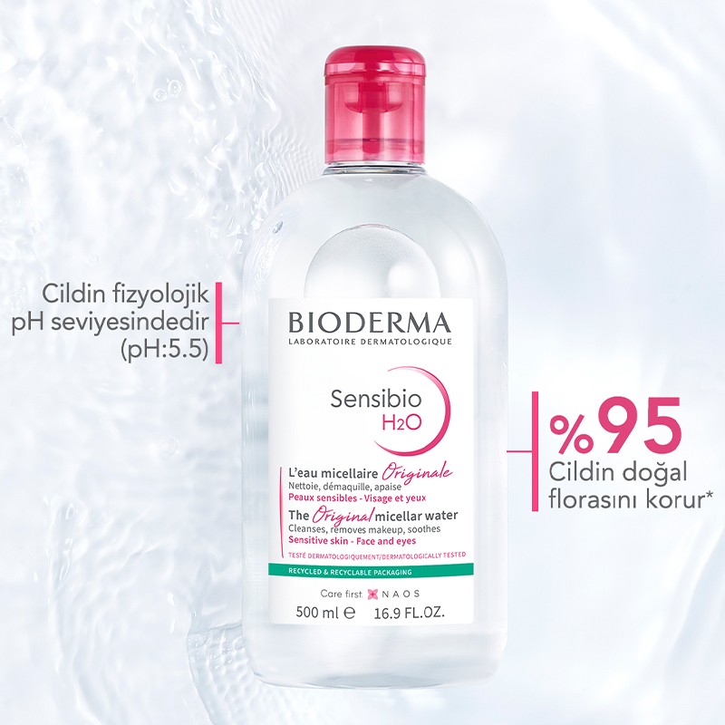Bioderma Sensibio H2O Yüz ve Makyaj Temizleme Suyu 500 ml