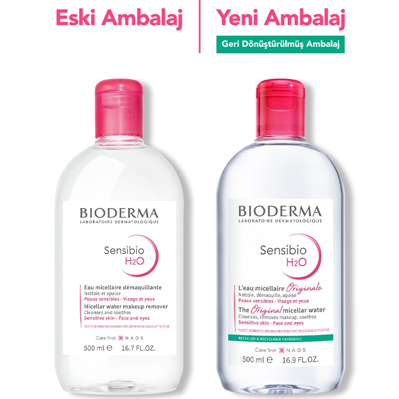 Bioderma Sensibio H2O Yüz ve Makyaj Temizleme Suyu 500 ml