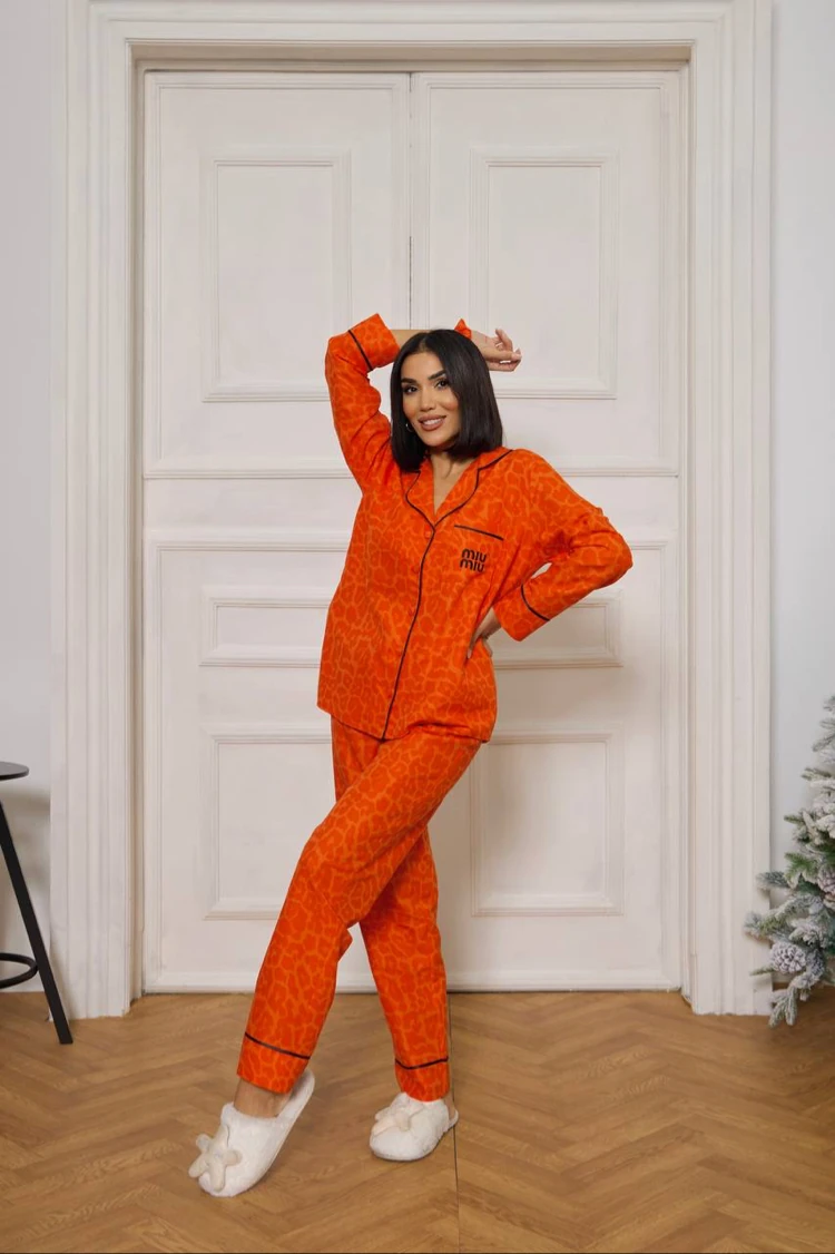 Özel Seri Mi Mi Turuncu Pijama Takımı