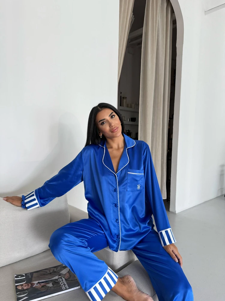 Özel Seri Lacivert Pijama Takımı