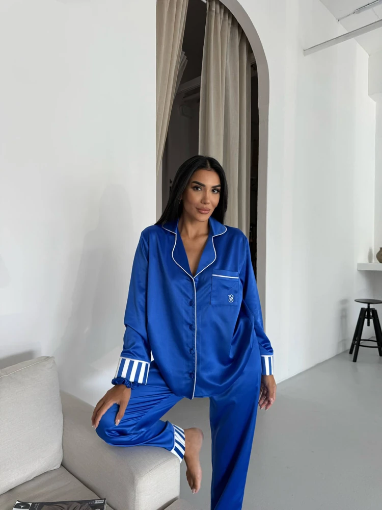 Özel Seri Lacivert Pijama Takımı