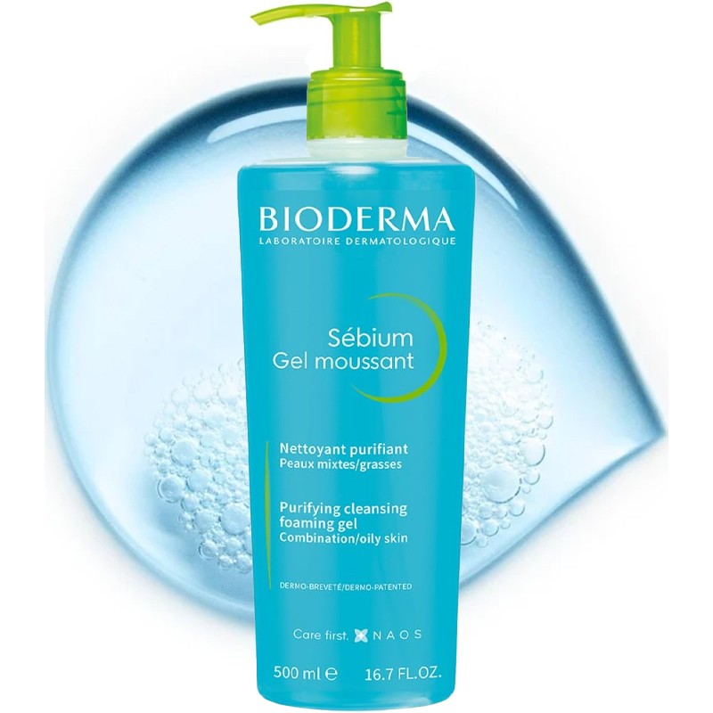 Bioderma Sebium Foaming Gel - Yağlı Ciltler için Temizleyici Jel 500ml