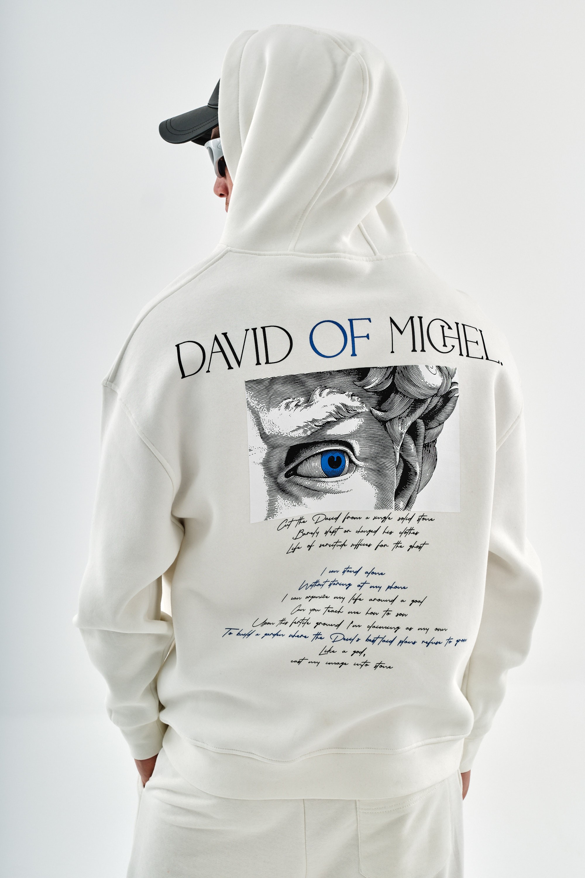 David of Michel Baskılı Kapüşonlu Sweatshirt