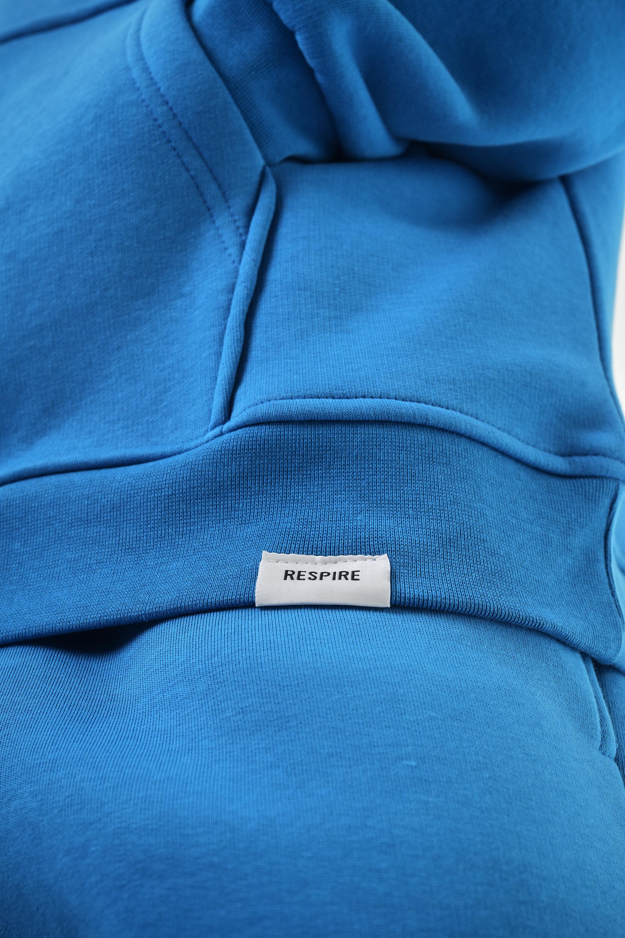 Erkek Oversize Basic Hoodie - Mavi