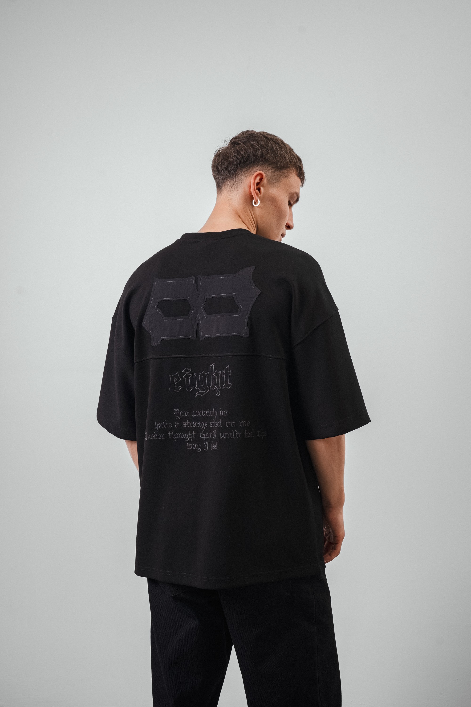 Respire Arka Yazı Detaylı Eight Oversize T-Shirt