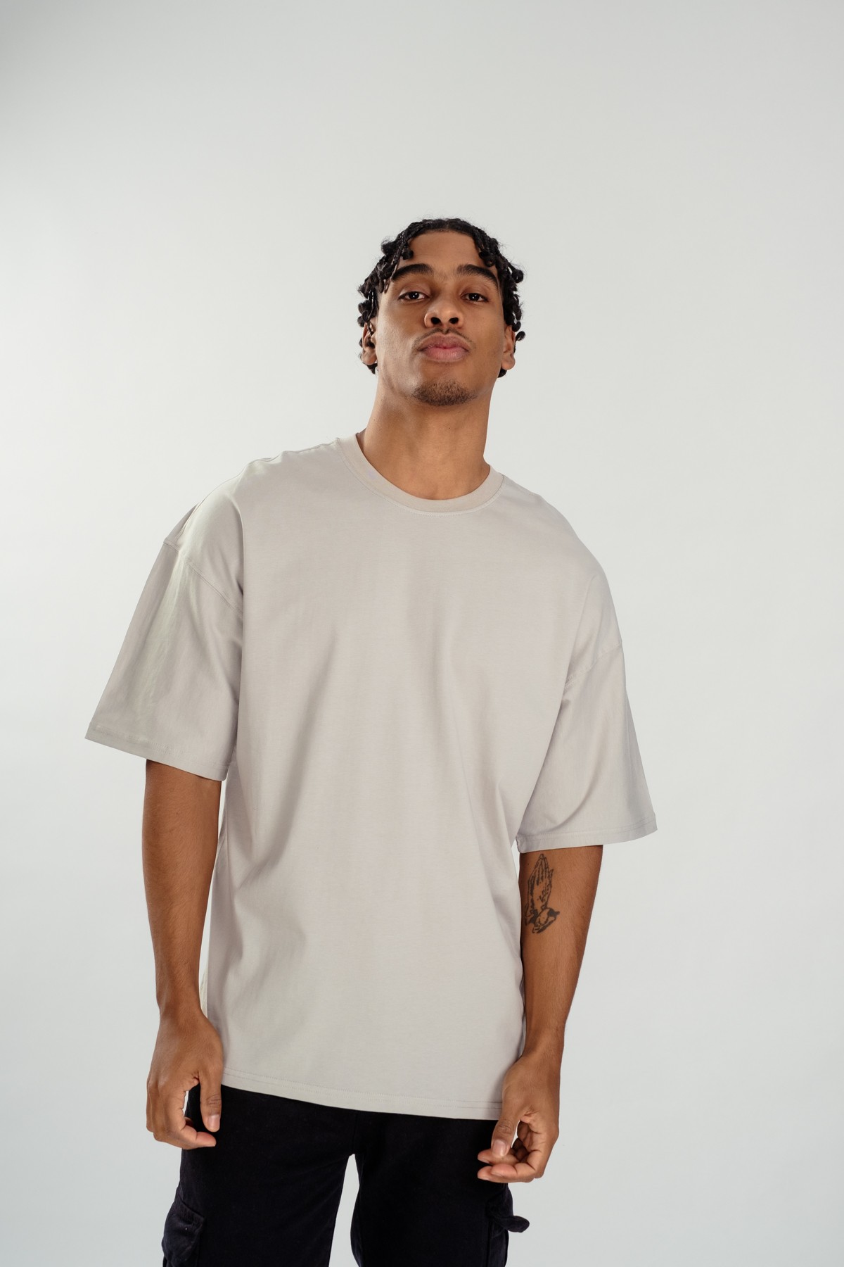 Respire Basic Oversize T-Shirt - Kemik