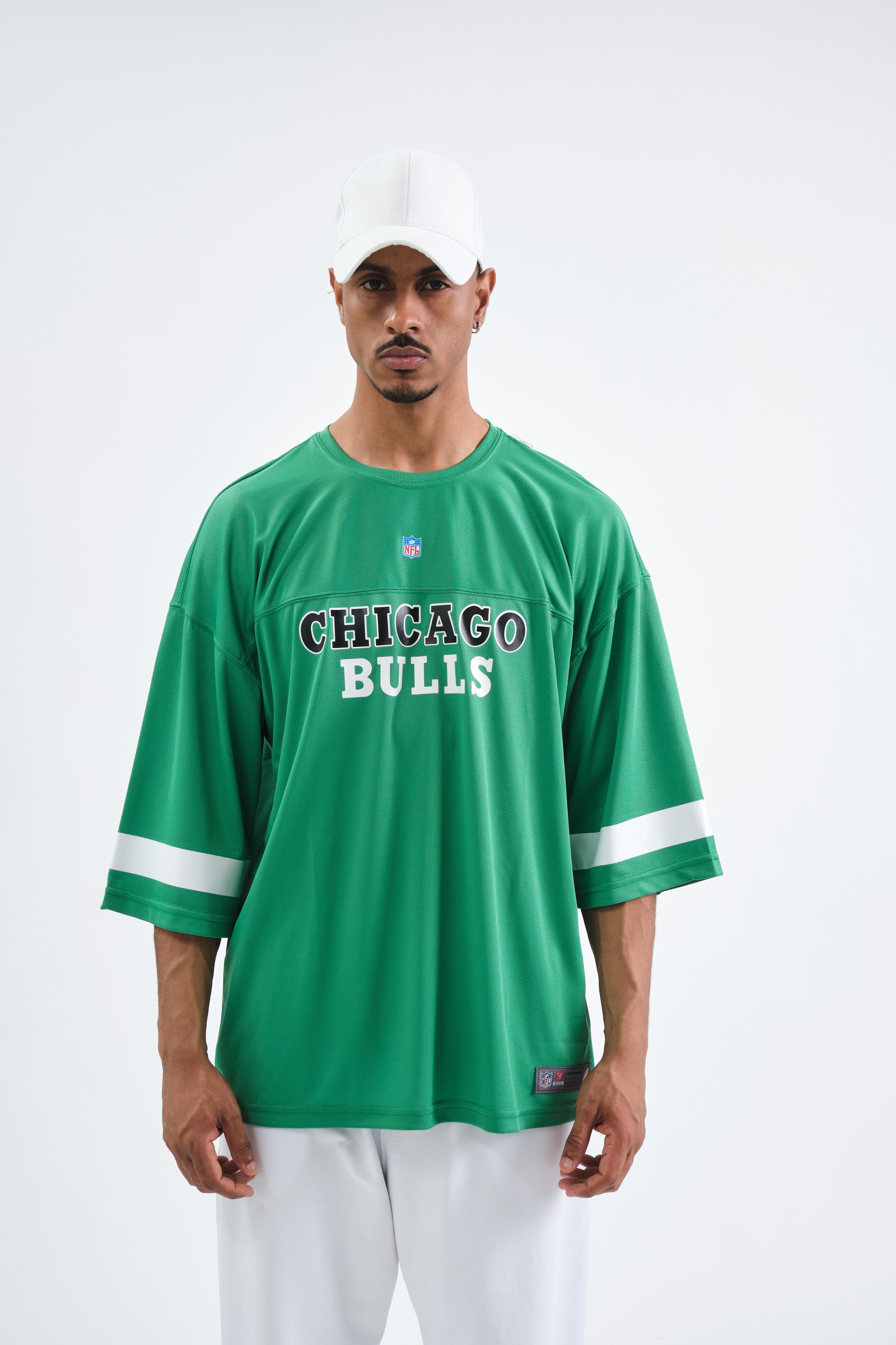 Respire Kol Şerit Detaylı Chicago Bulls NFL Forma T-Shirt