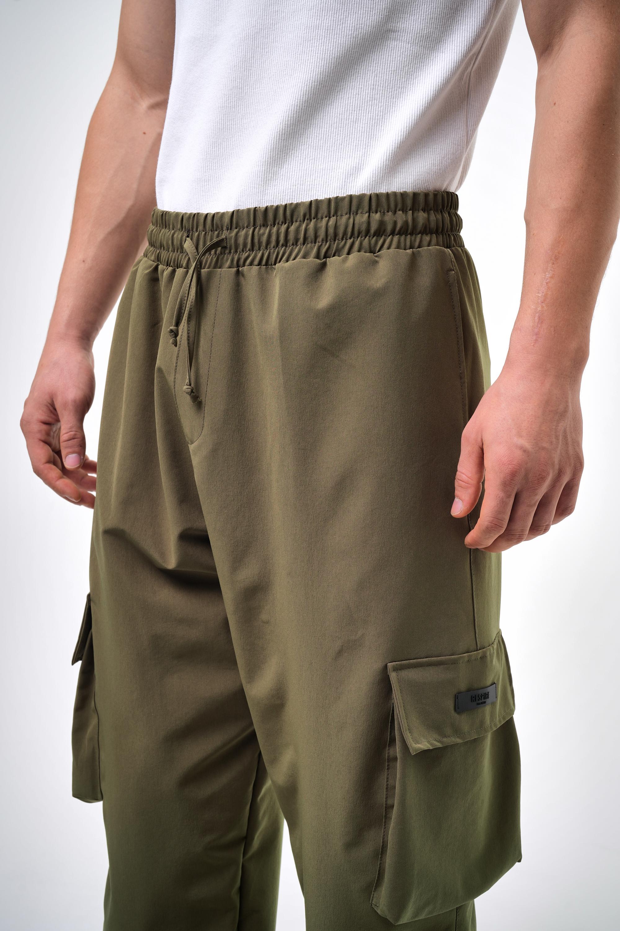 Paraşüt Baggy Kargo Cep Detaylı Pantolon - Haki