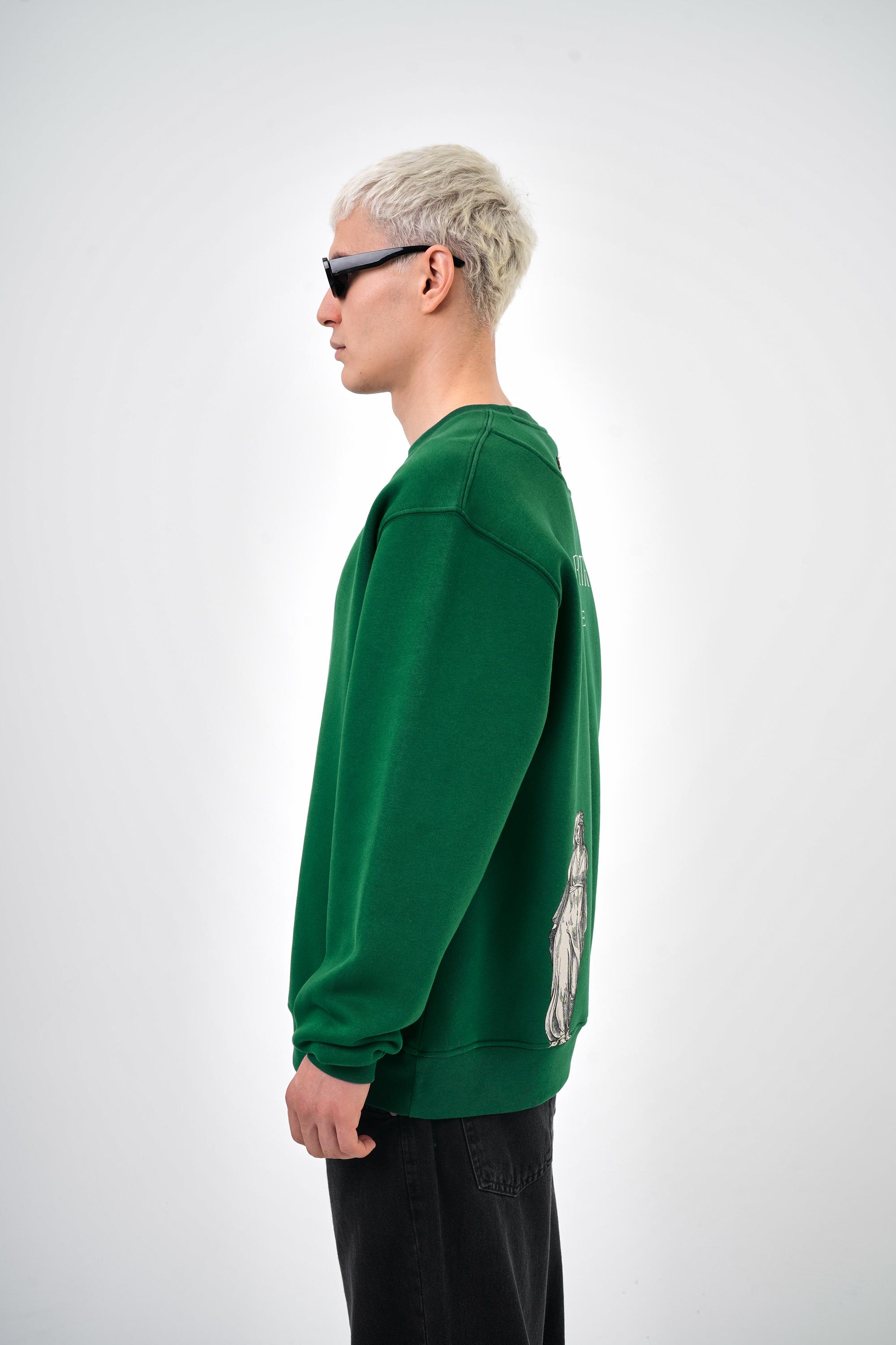 Rebirth For We Yazılı Oversize Sweatshirt - Nefti