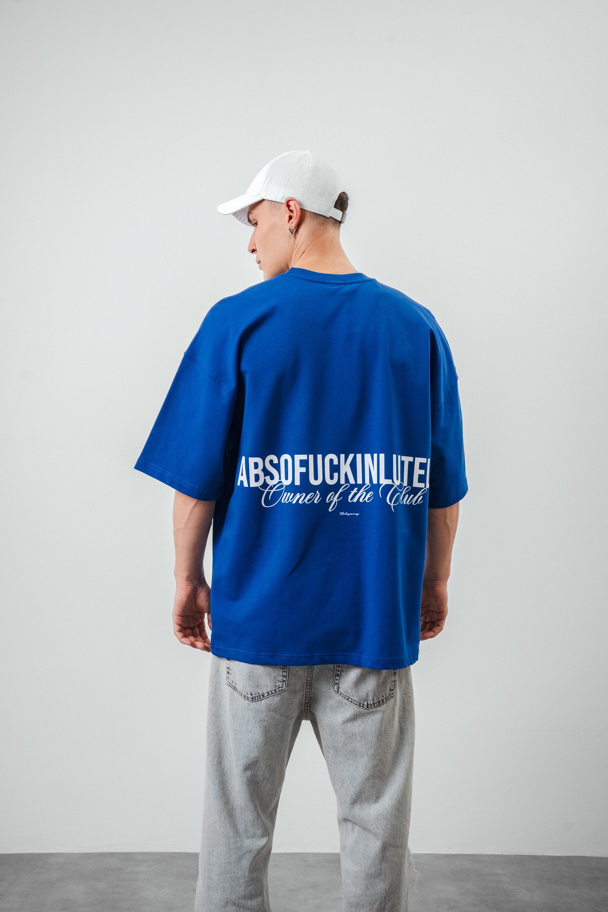 Respire Absofuckinlutely Baskılı Oversize T-Shirt - Saks