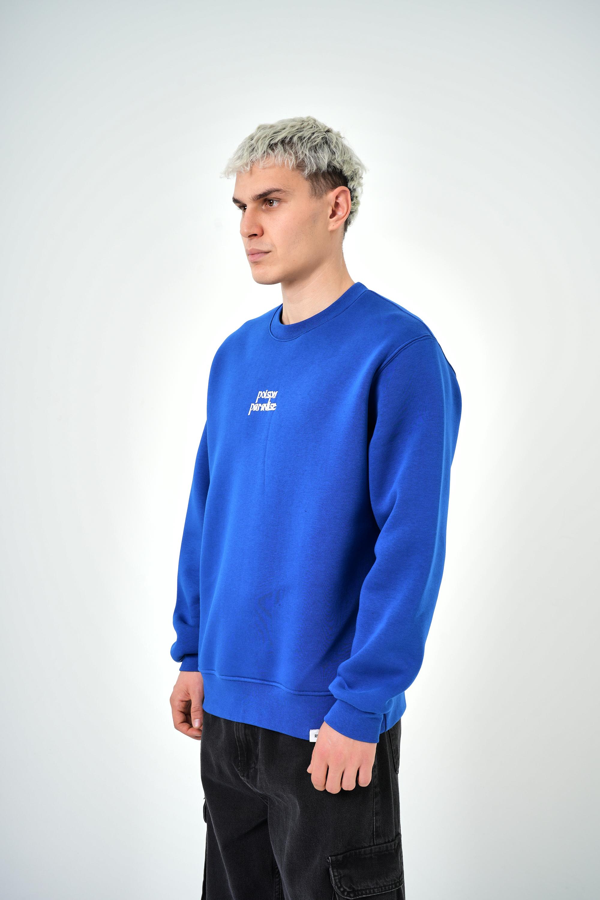 Erkek Poison Paradise Yazılı Oversize Sweatshirt