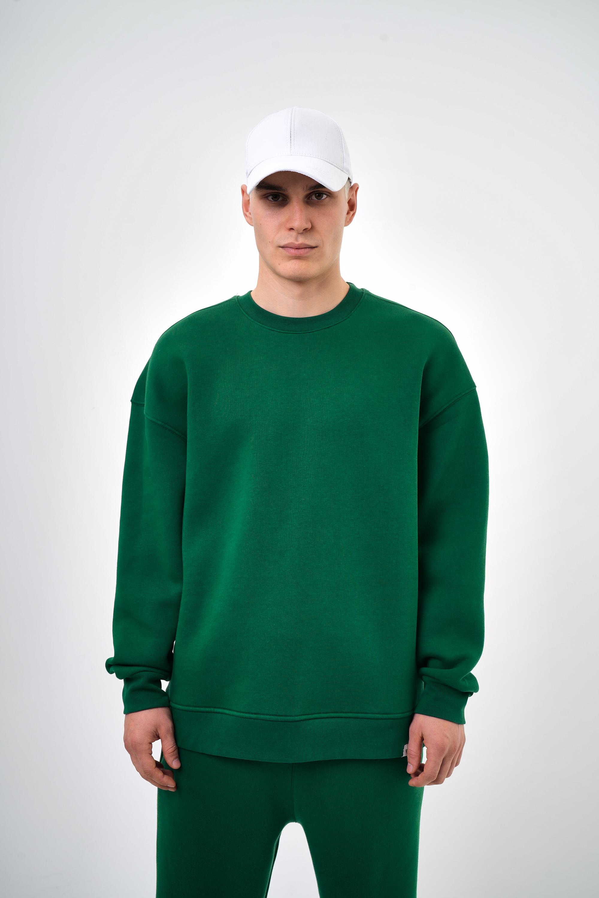 Bisiklet Yaka Basic Oversize Sweatshirt - Nefti