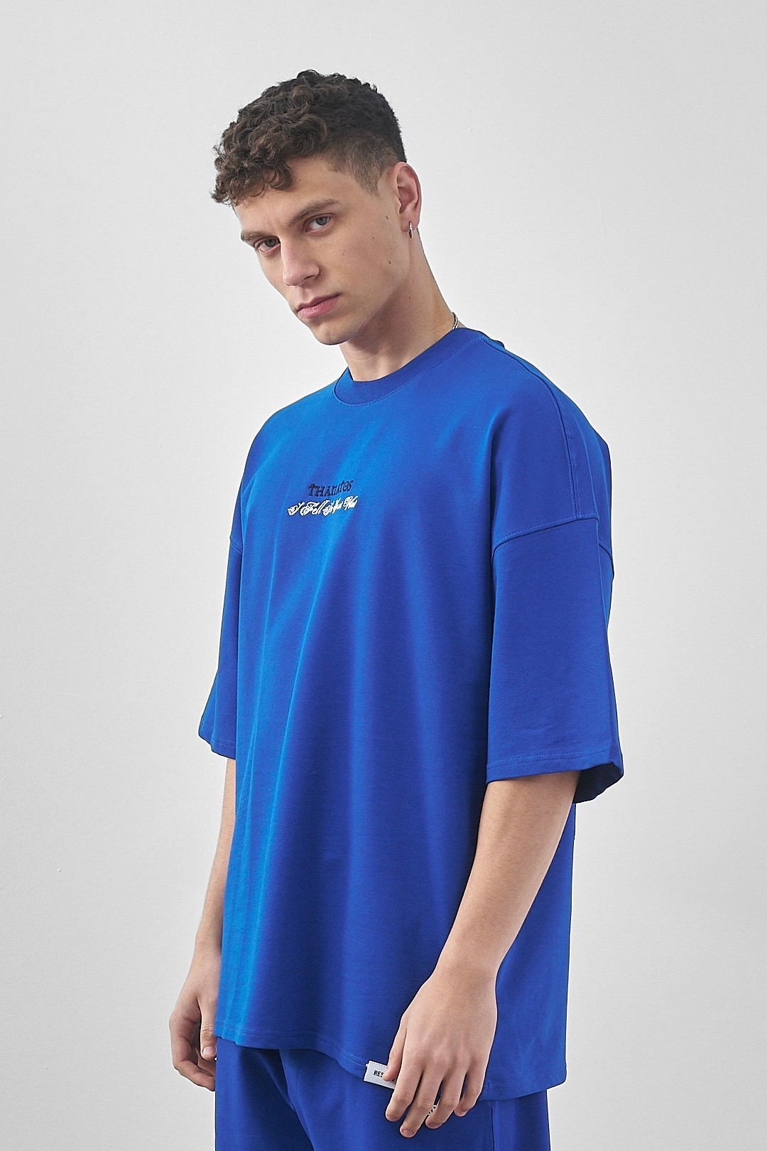 Respire Thanatos Baskılı Oversize T-Shirt - Saks