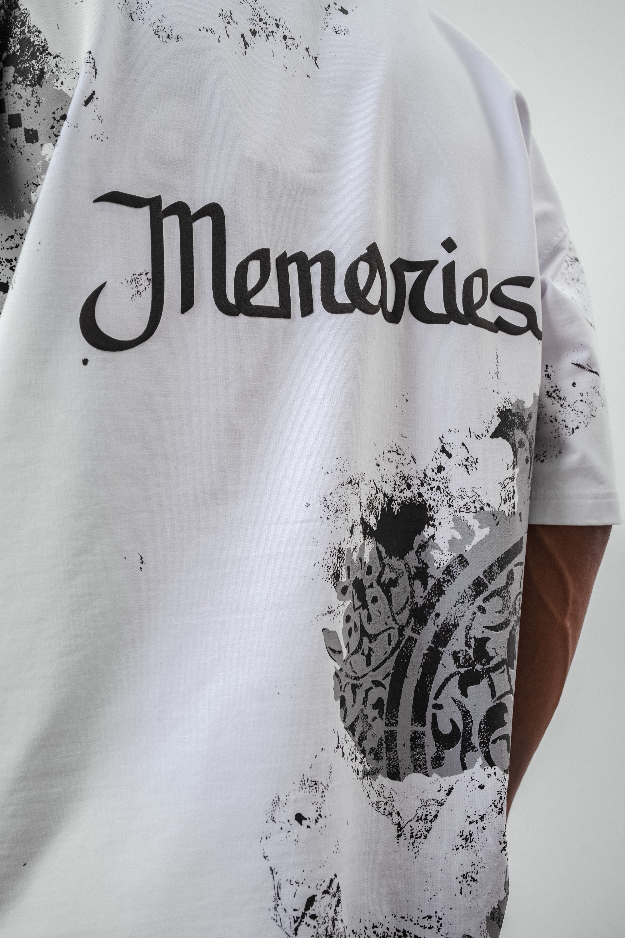 Respire Memories Baskılı Oversize Kısa Kol T-Shirt