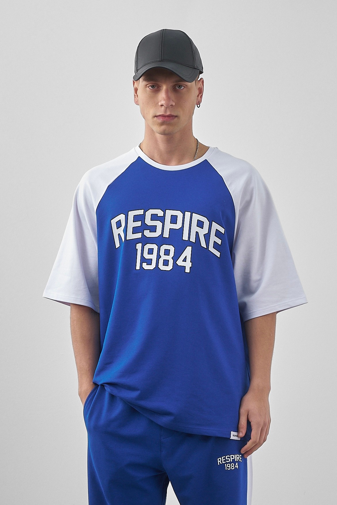 Respire 1984 Baskılı Oversize T-Shirt - Saks