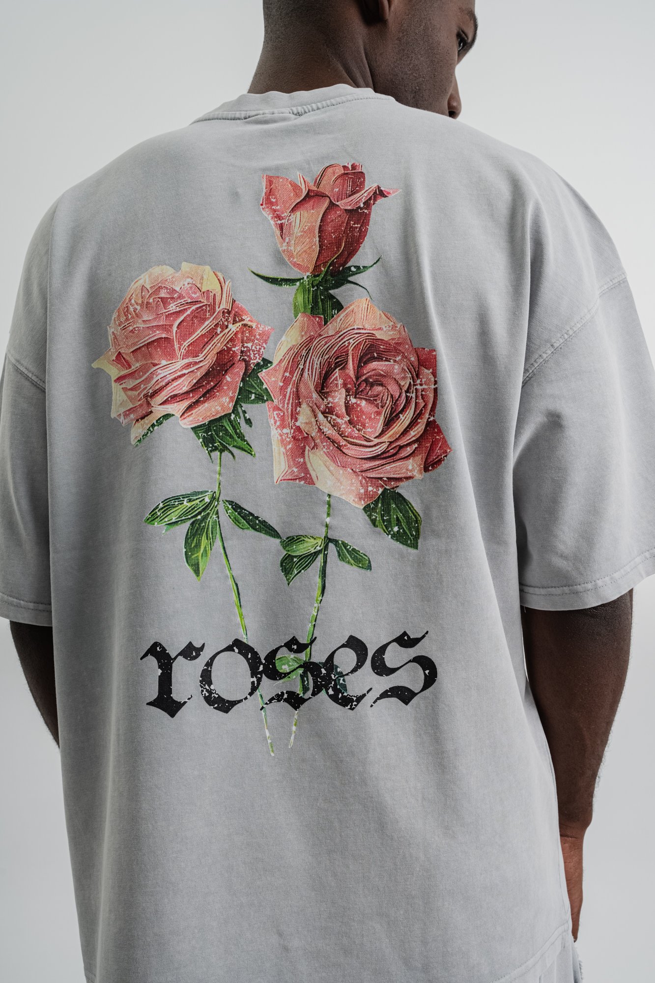 Respire Roses Baskılı Yıkamalı Oversize T-Shirt