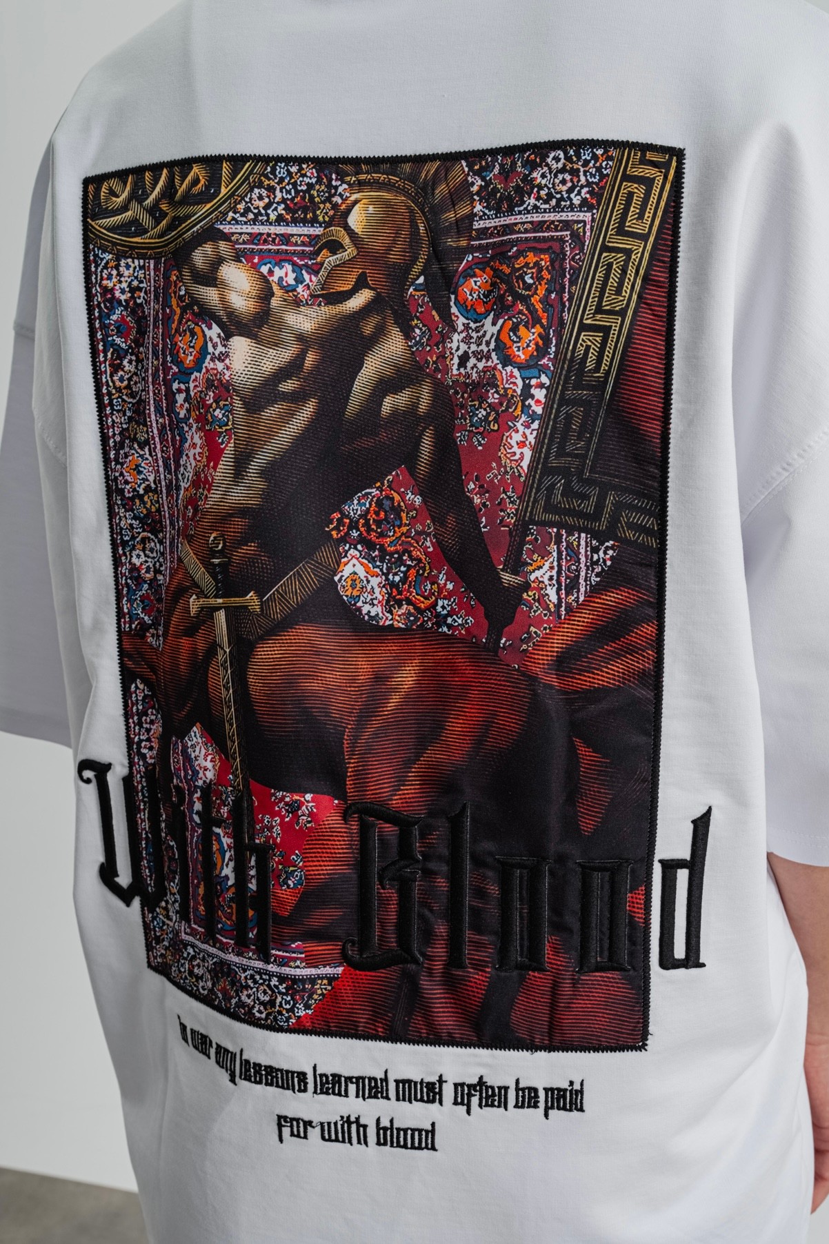 Respire With Blood Baskılı Oversize T-Shirt