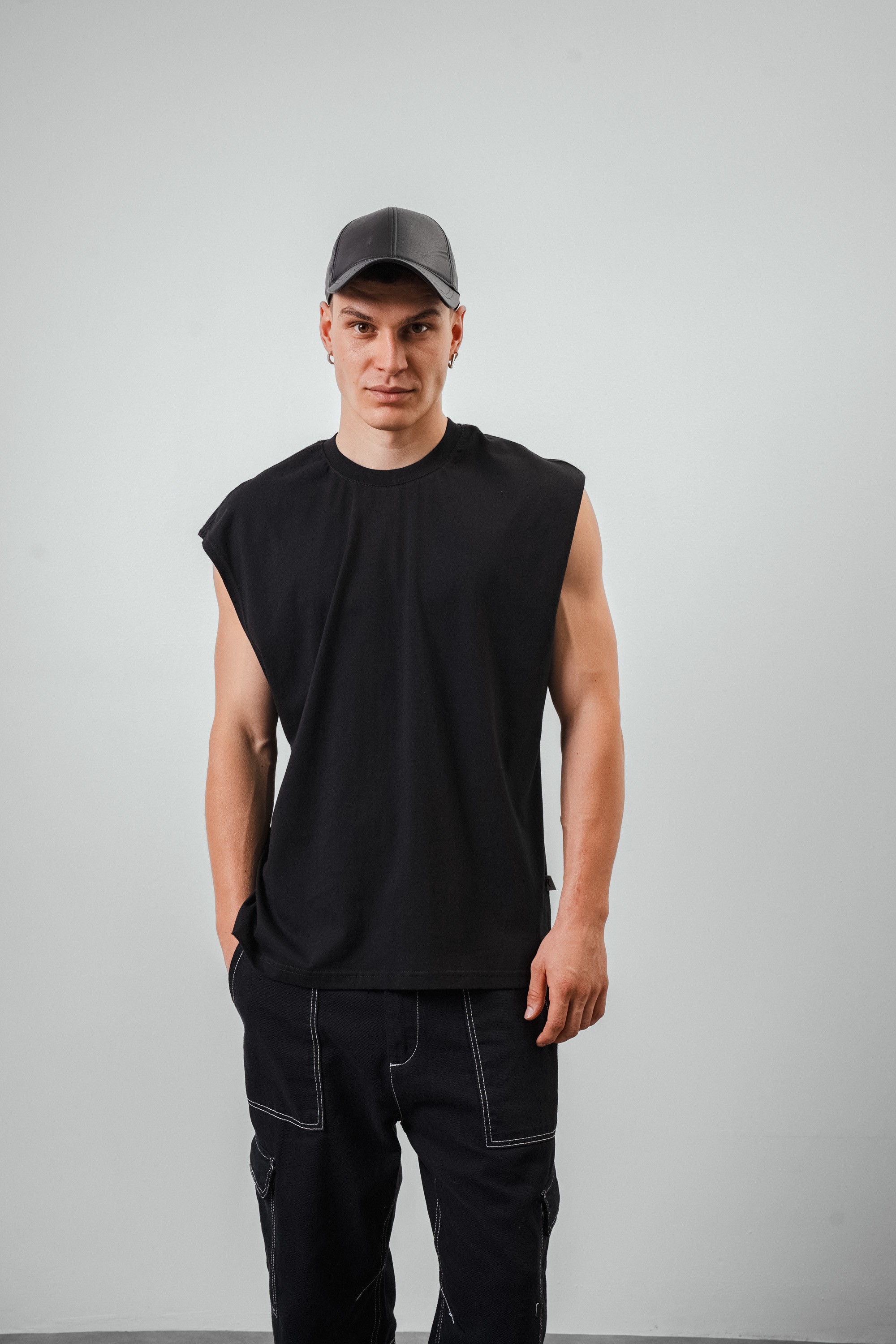 Respire Basic Oversize Sıfır Kol T-Shirt