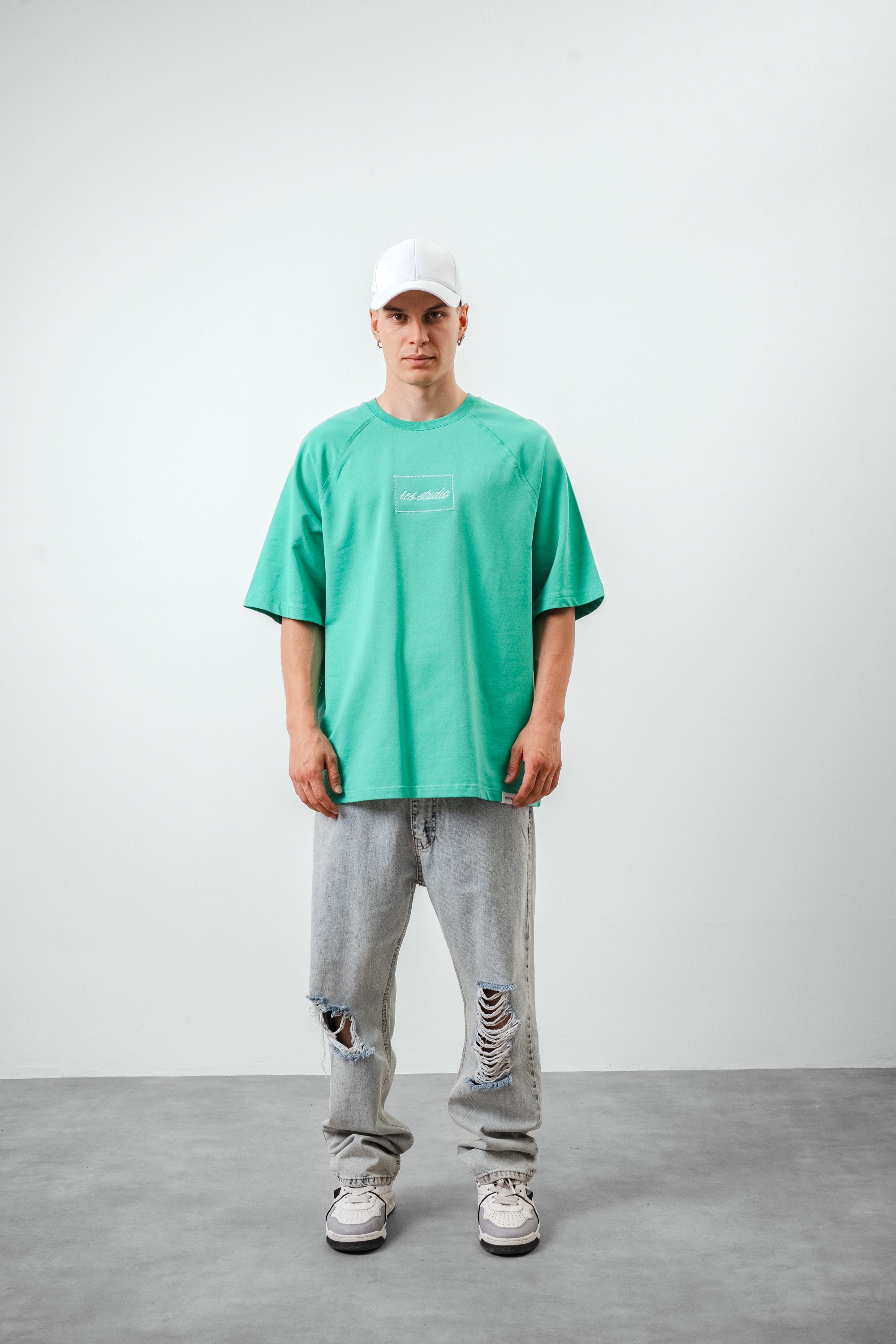 Respire Yazı Detaylı Orijinal Oversize T-Shirt