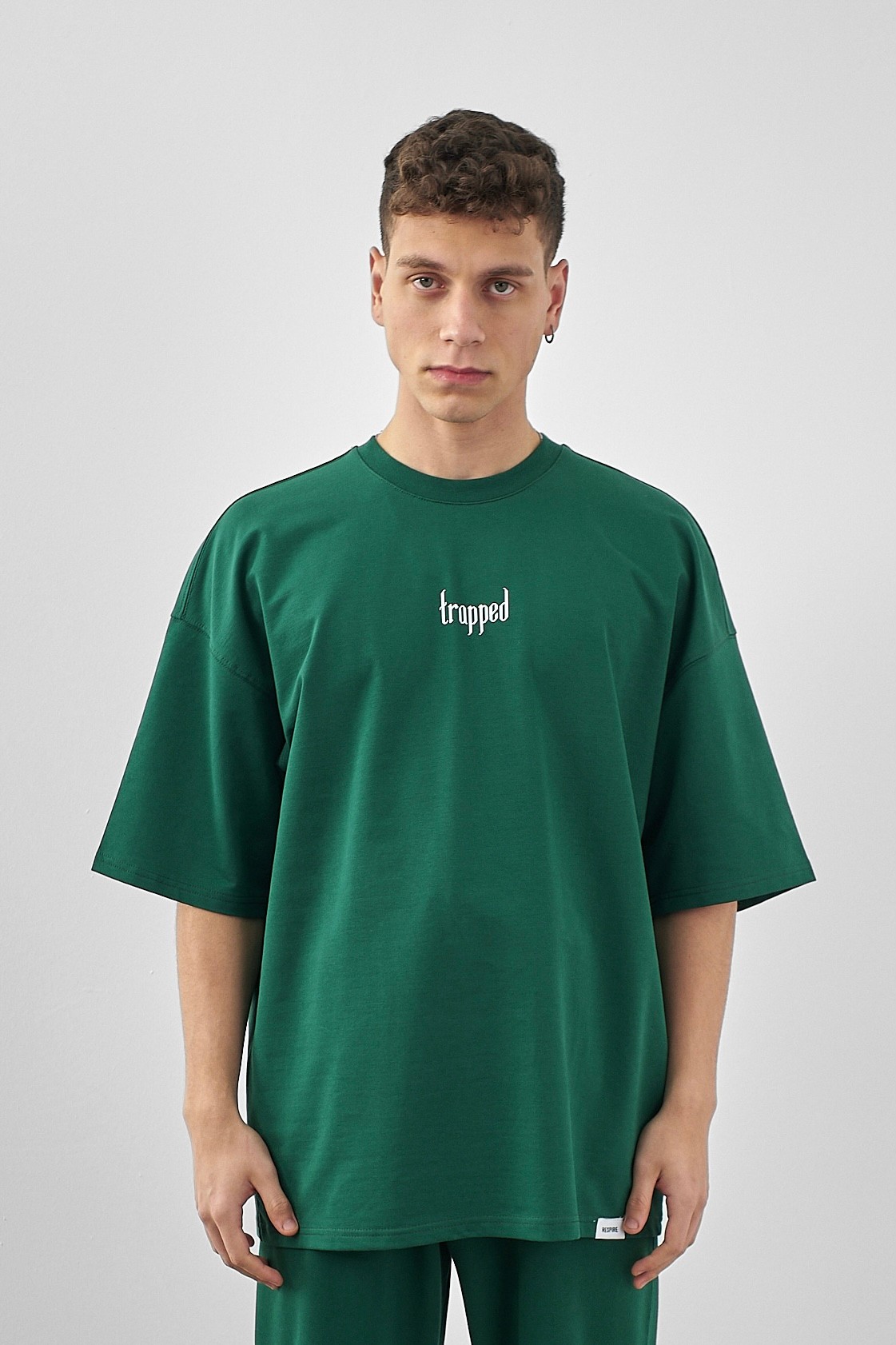 Respire Trapped Baskılı Oversize T-Shirt - Nefti