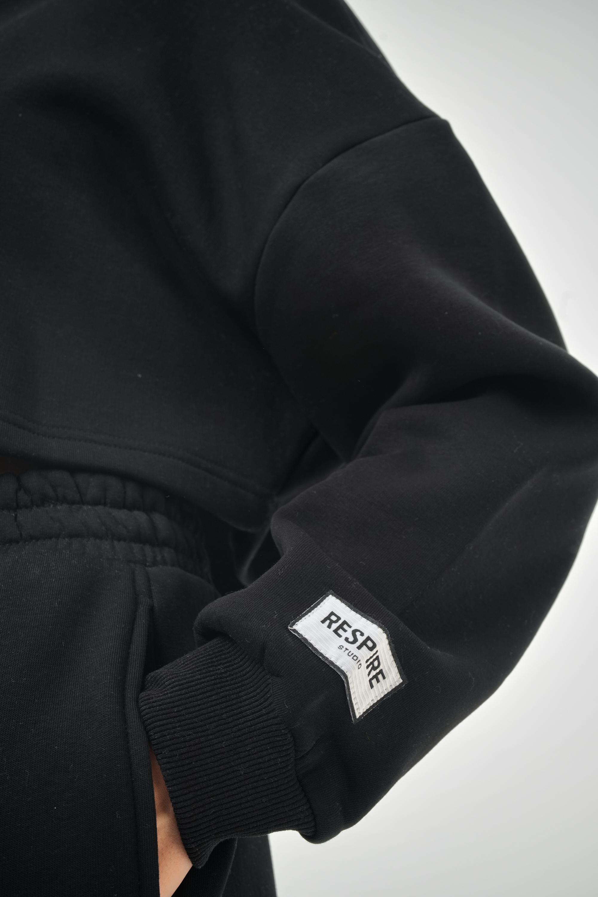 Kadın Fancy But Psycho Tracksuits Yazılı Alt Üst Sweat Takım - Siyah