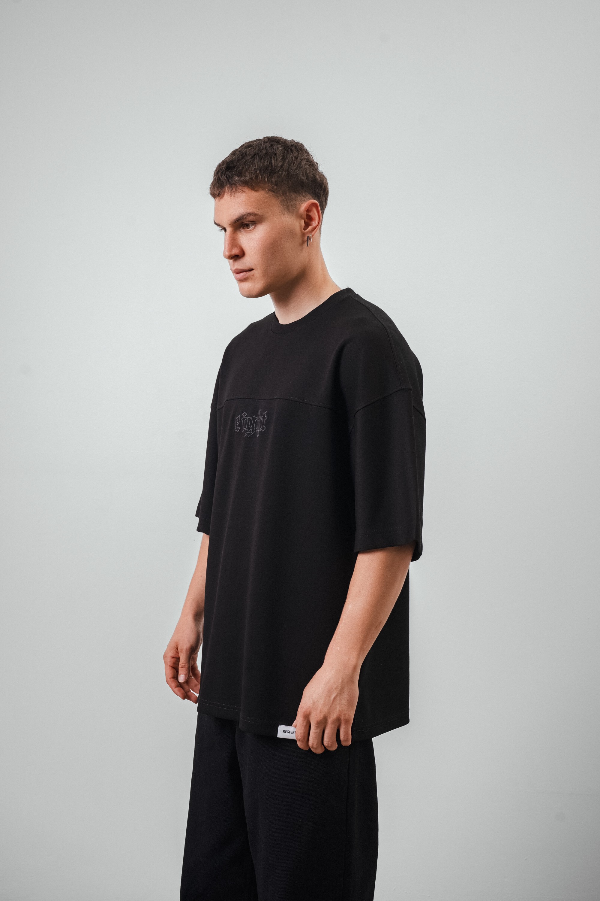 Respire Arka Yazı Detaylı Eight Oversize T-Shirt