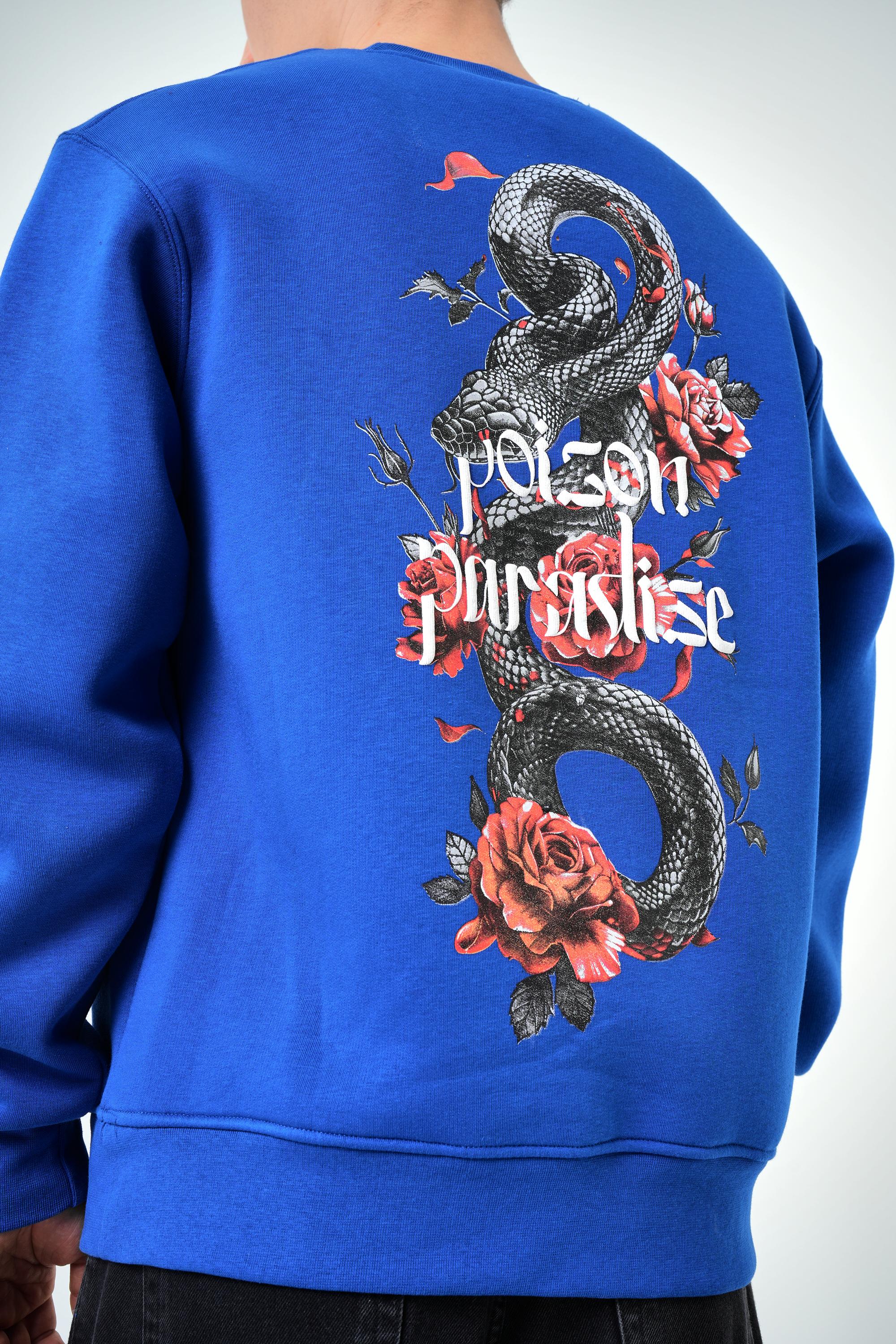 Erkek Poison Paradise Yazılı Oversize Sweatshirt