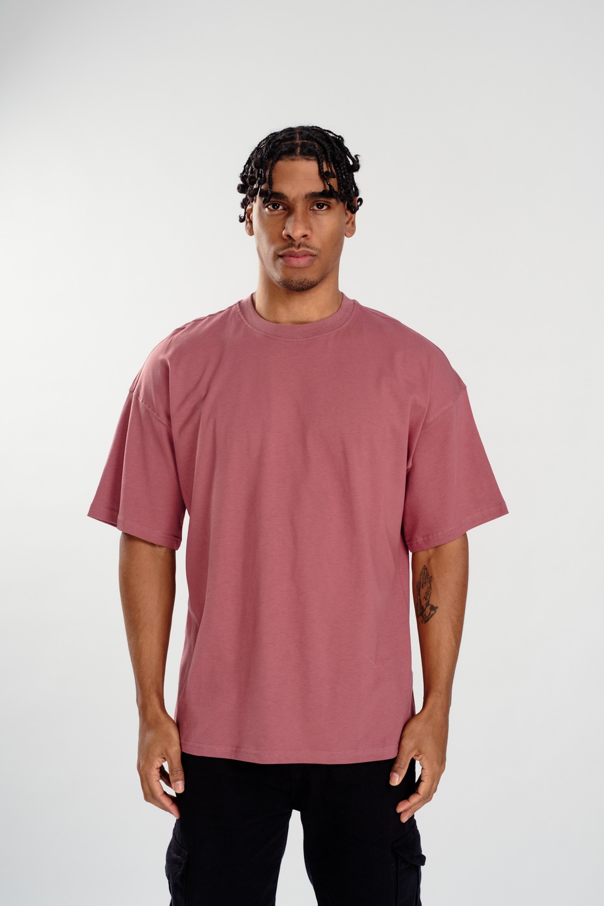 Respire Basic Oversize T-Shirt - Mürdüm