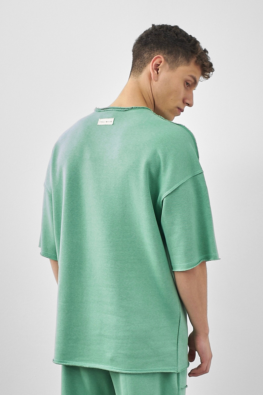 Respire Basic Pis Dikişli Oversize T-Shirt - Mint