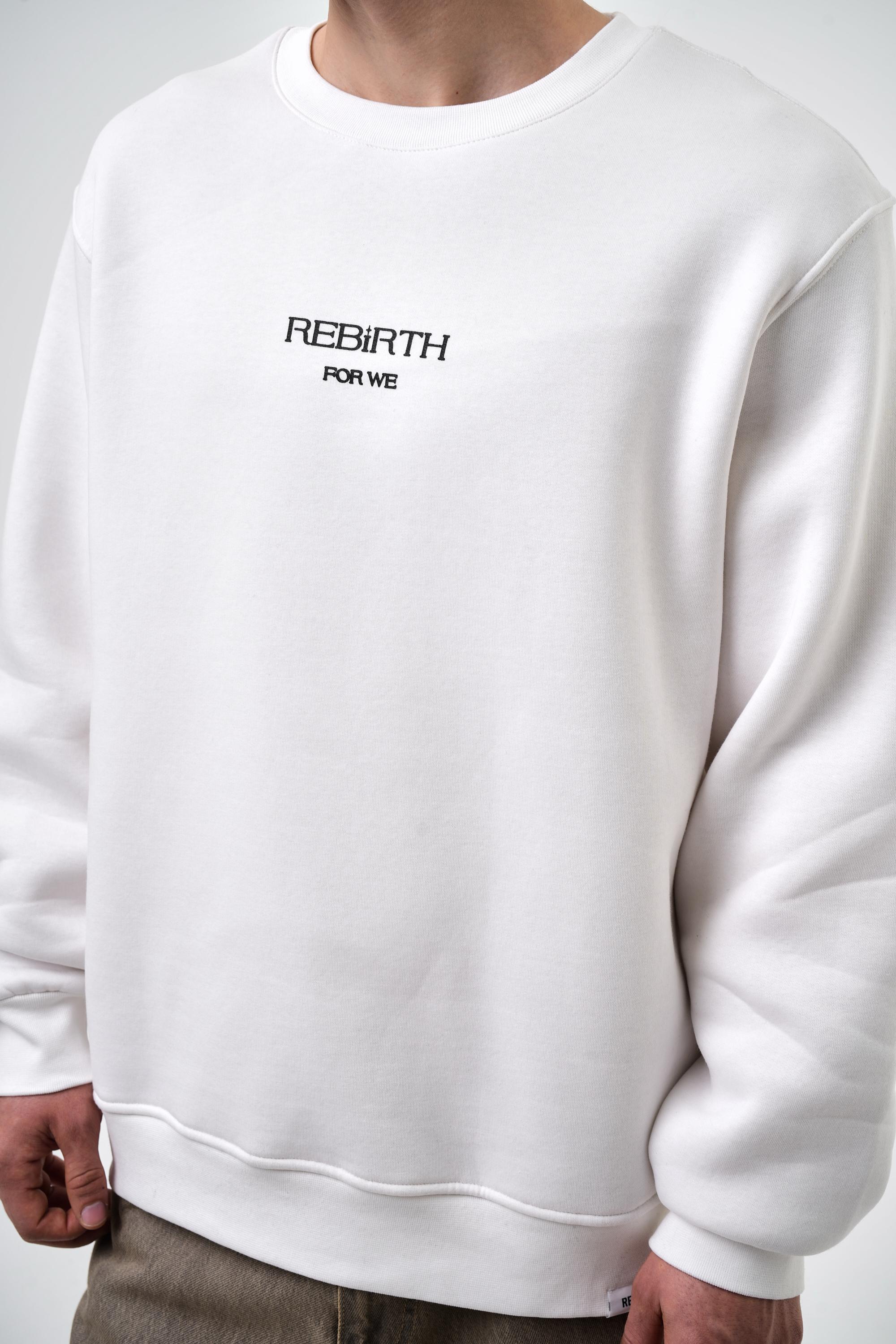 Rebirth For We Yazılı Oversize Sweatshirt