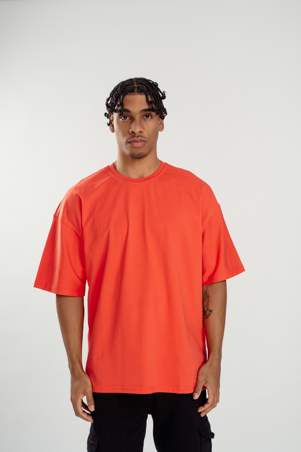 Respire Basic Oversize T-Shirt - Nar