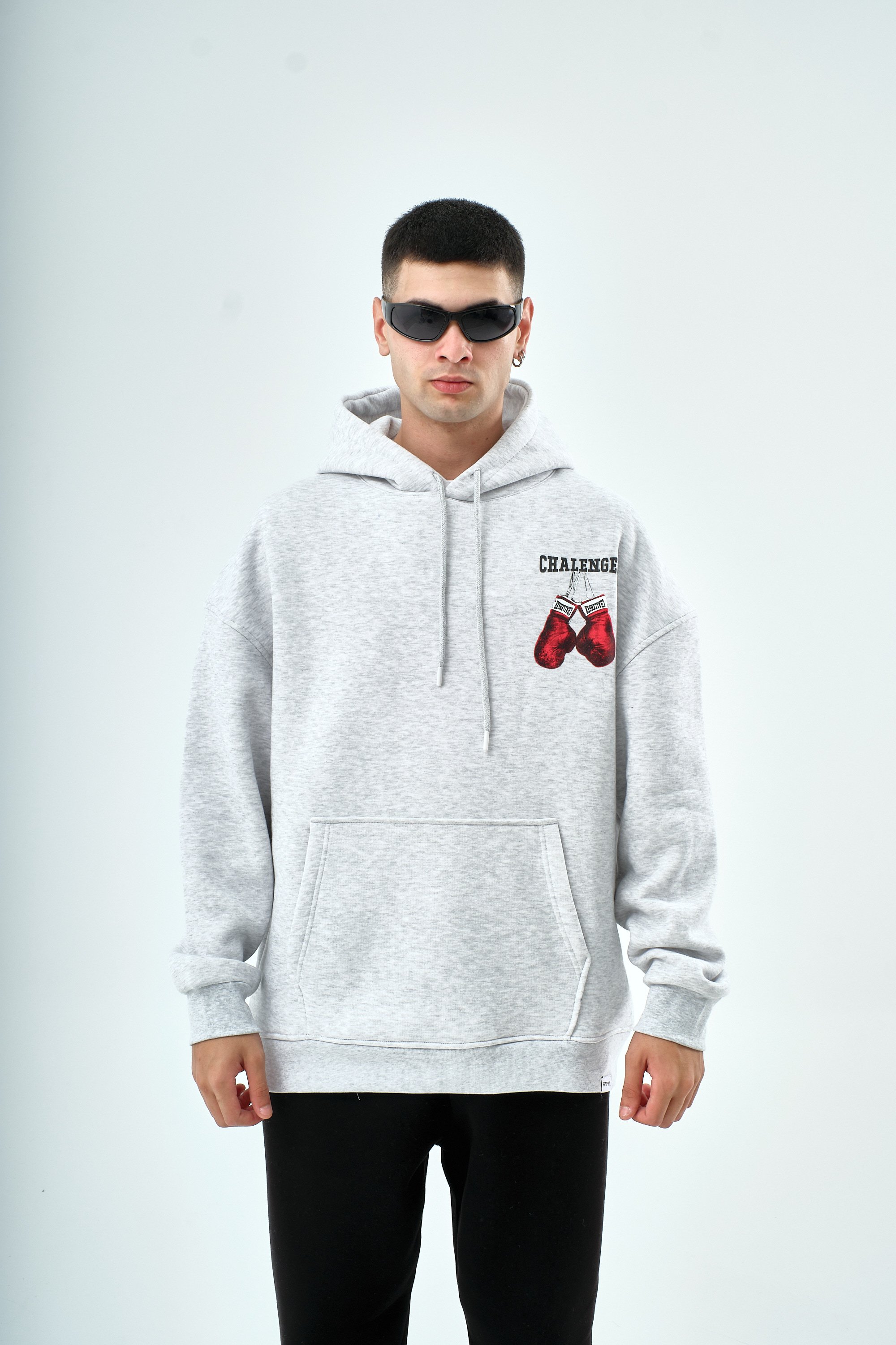 Chalenger Baskılı ve Kapüşonlu Sweatshirt