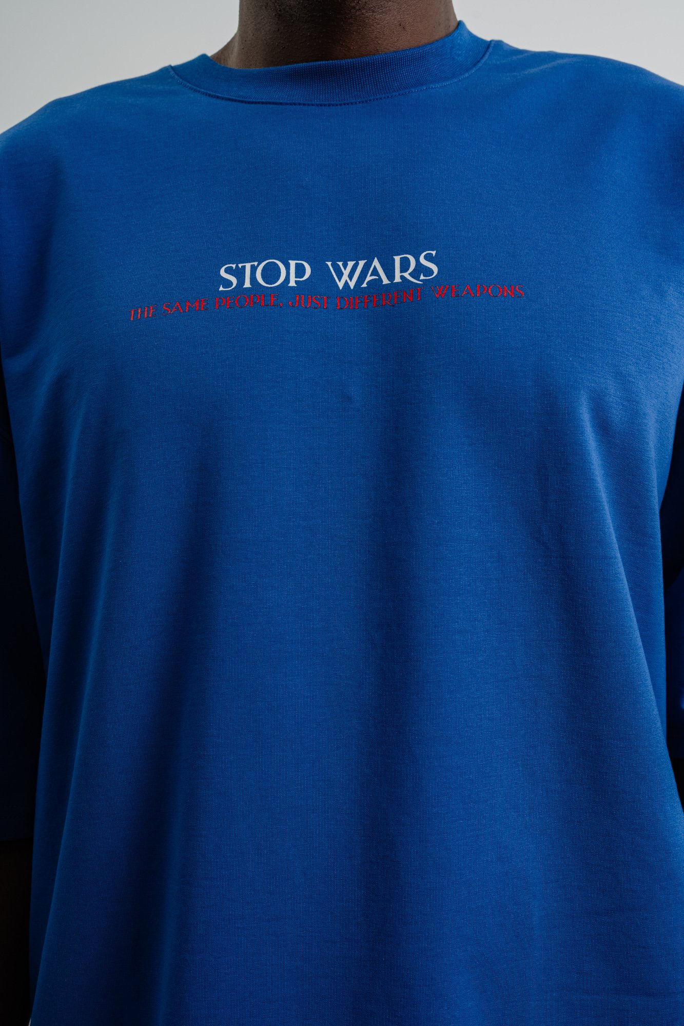 Respire Stop Wars Baskılı Oversize T-Shirt - Saks