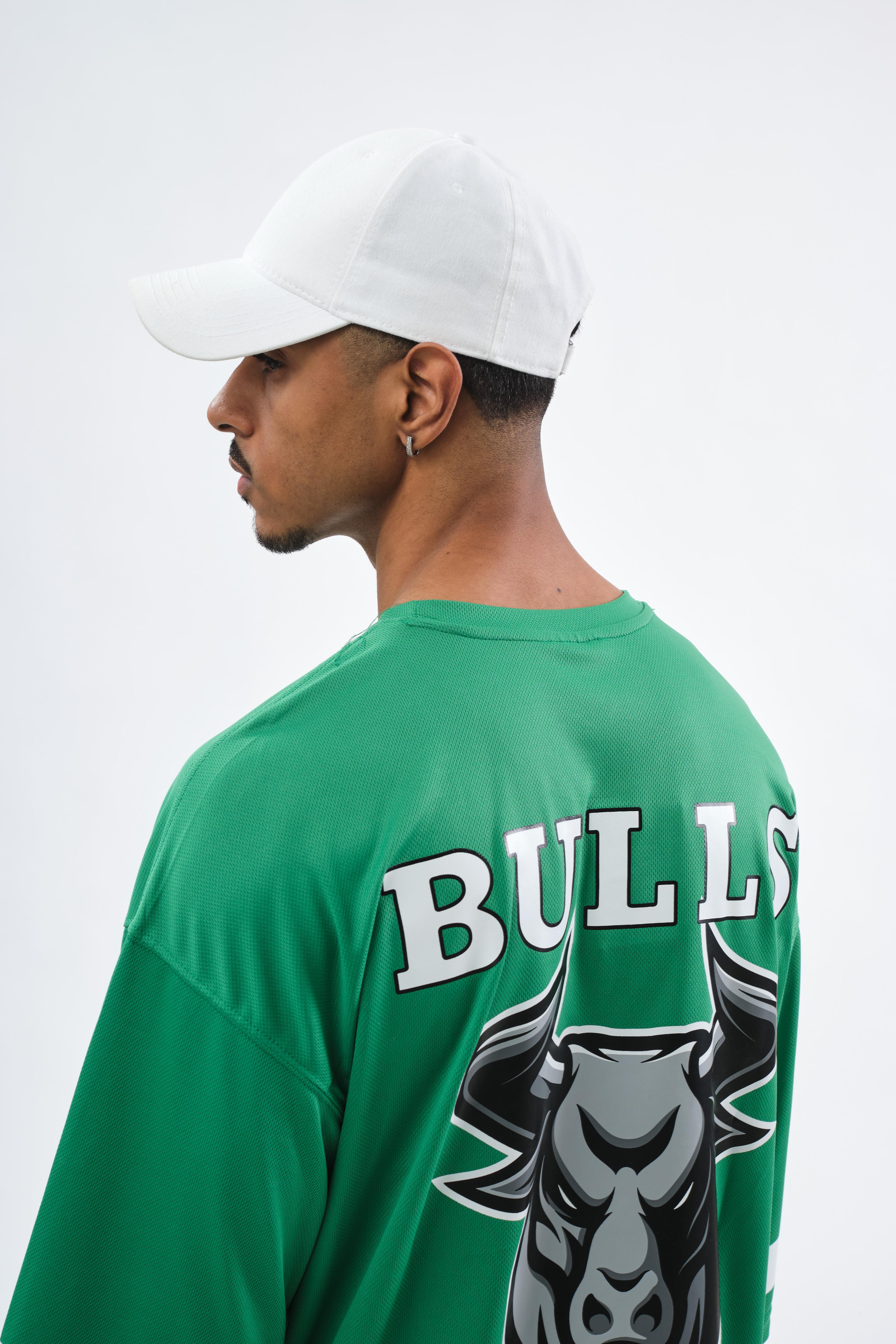 Respire Kol Şerit Detaylı Chicago Bulls NFL Forma T-Shirt