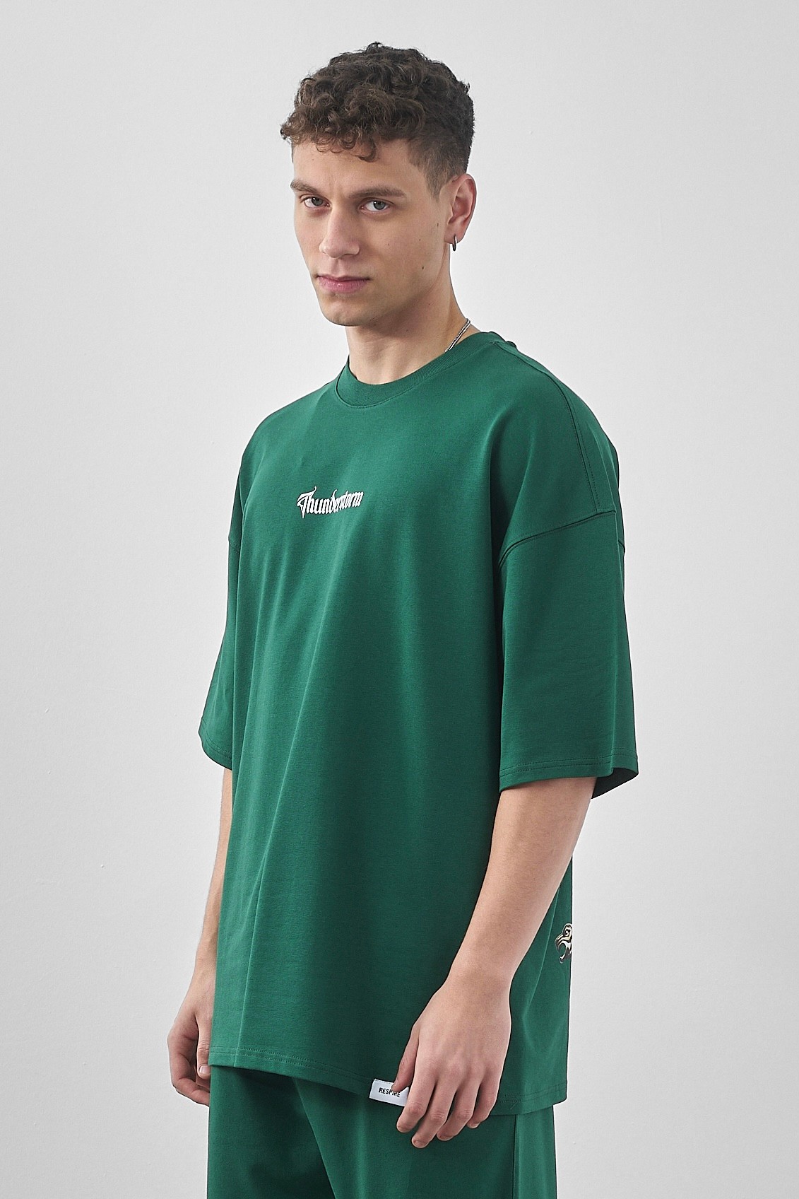 Respire Thunderstorm Baskılı Oversize T-Shirt - Nefti