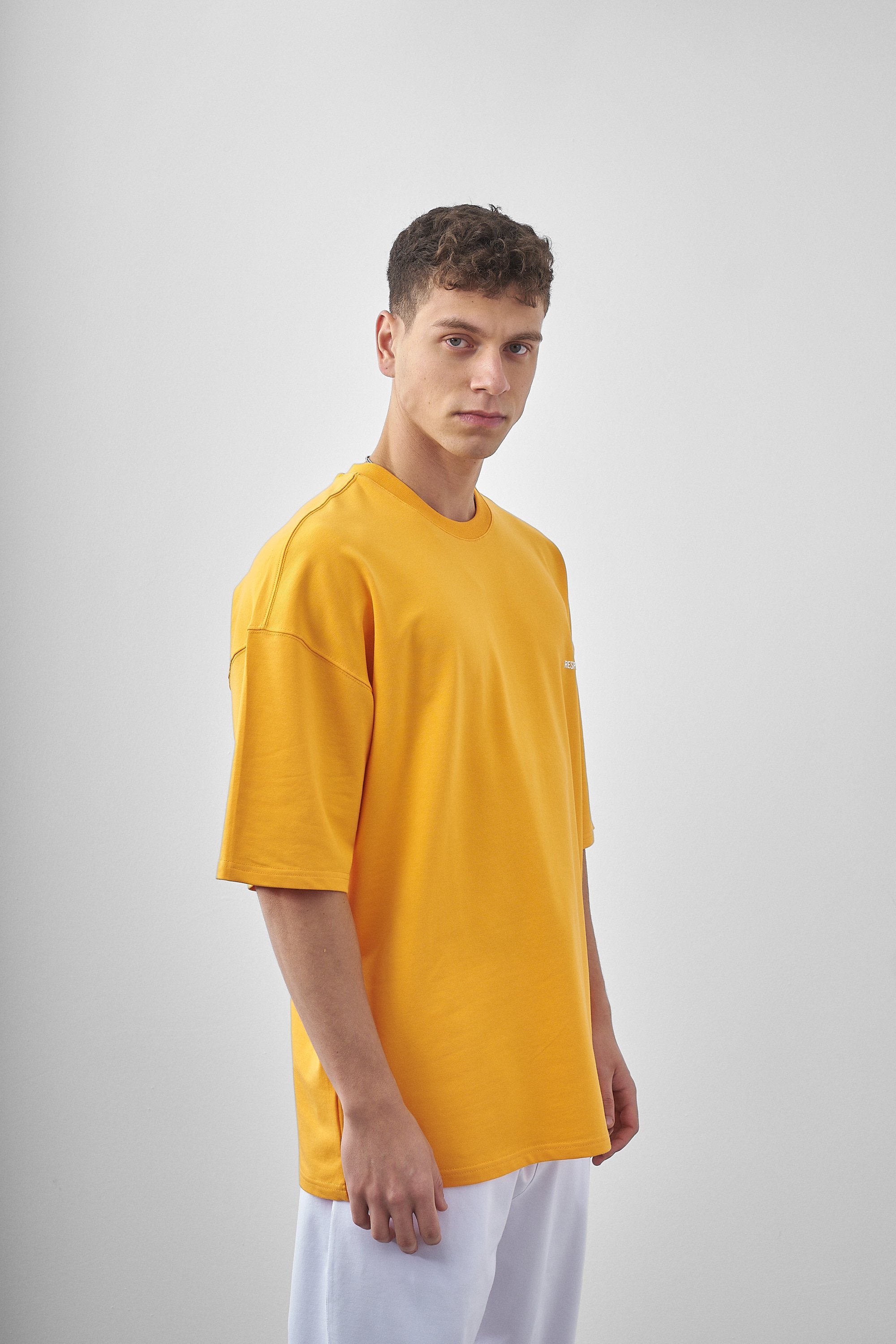 Respire Yazılı Oversize T-Shirt - Oranj